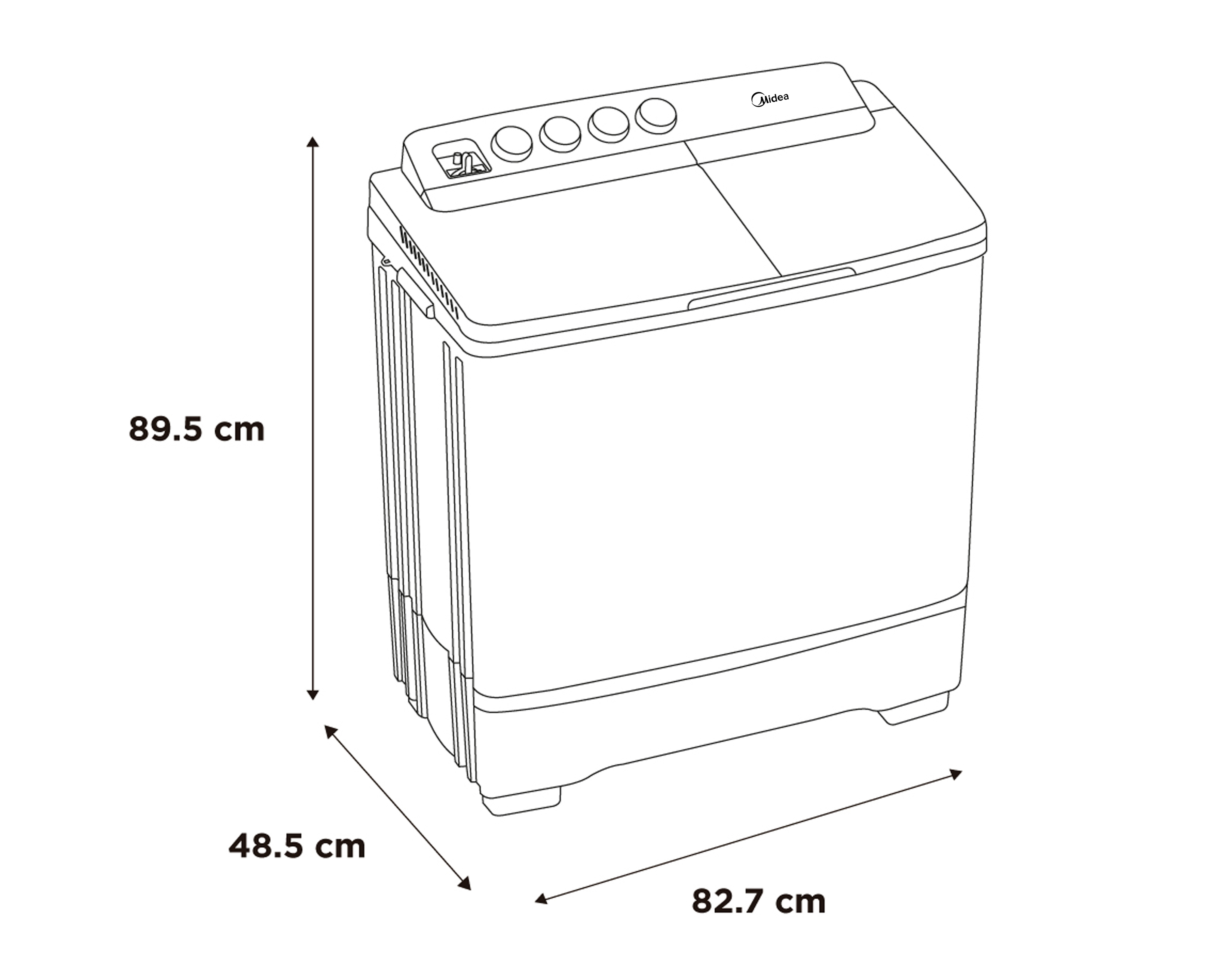 Foto 6 pulgar | Foto 5 | Lavadora Midea Semiautomática MT100W130/W-MX 13 kg Blanca