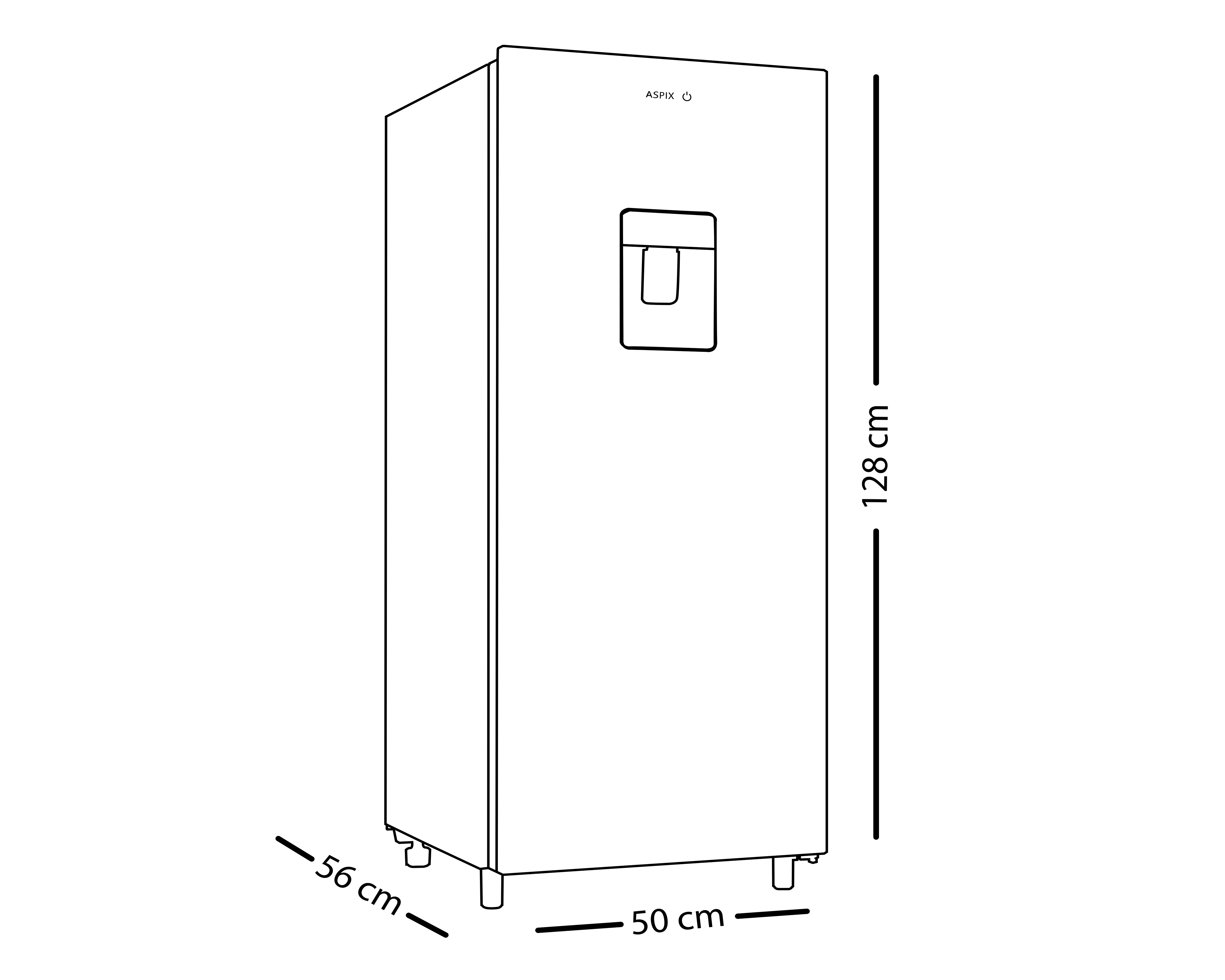 Foto 7 | Foto 7 | Refrigerador Aspix Una Puerta 7 Pies Negro RSDN7PA
