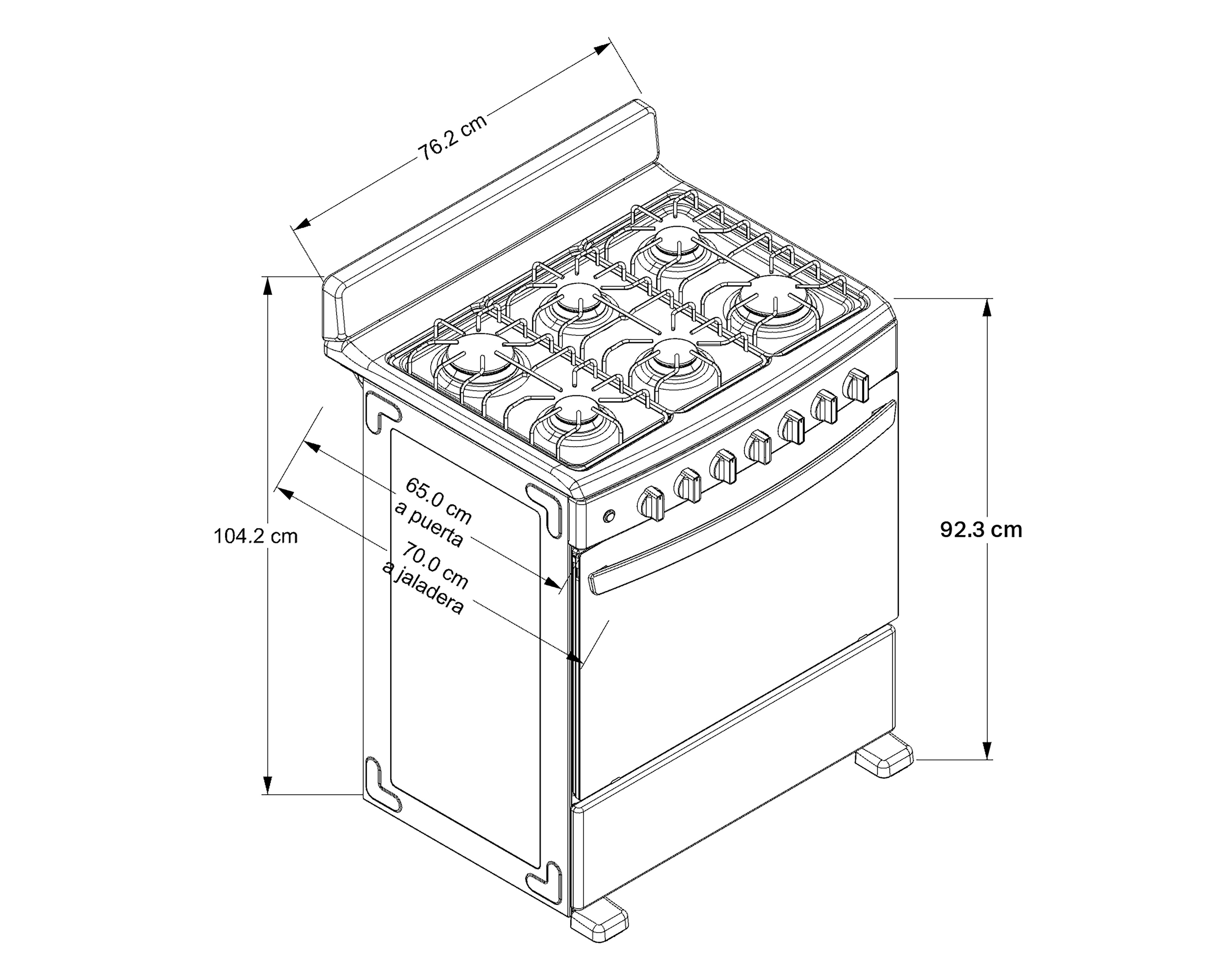 Foto 8 | Foto 8 | Estufa Acros de Piso 30" con 6 Quemadores Gas LP AFR2110B