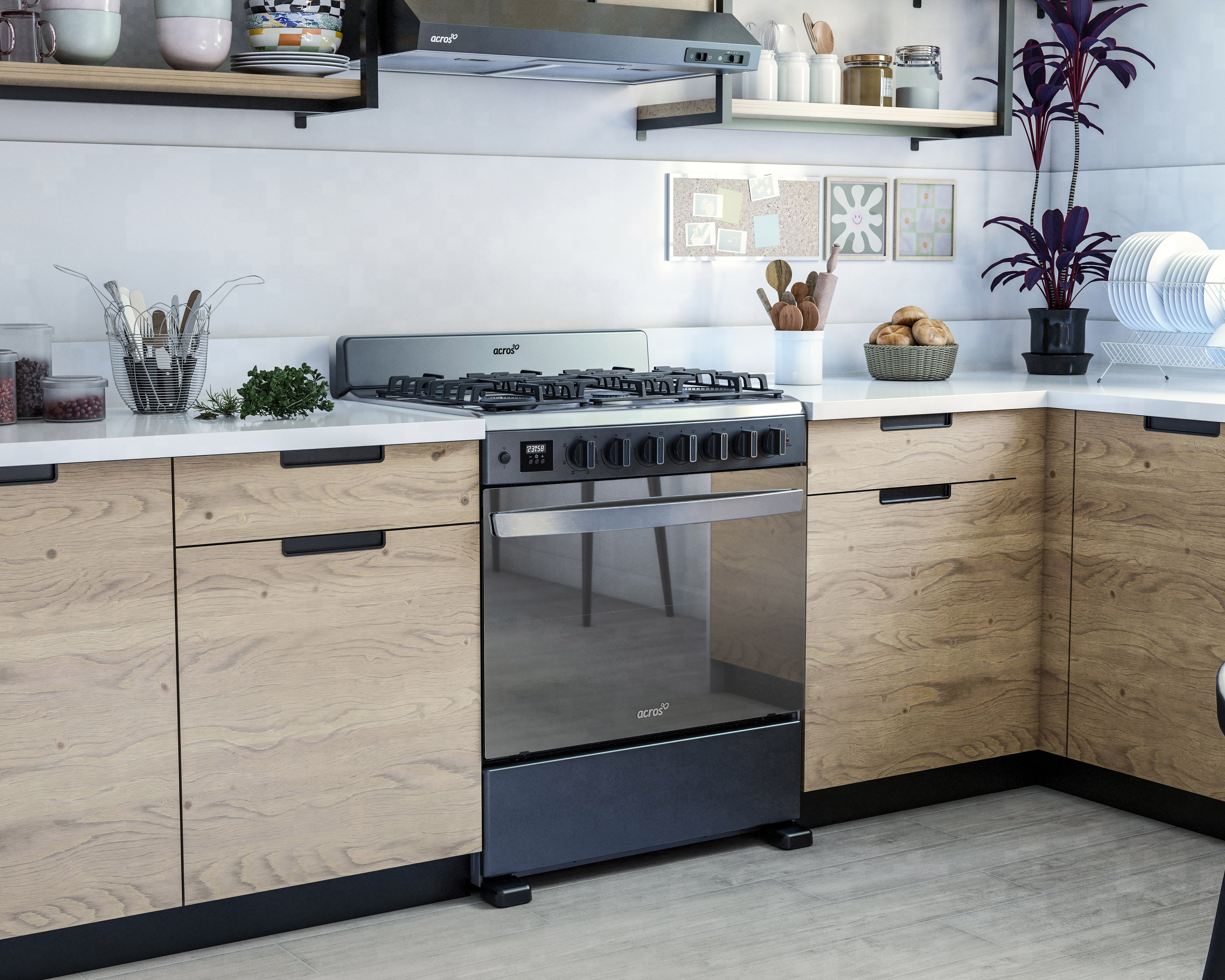 Foto 10 pulgar | Foto 9 | Estufa Acros de Piso 30" con 6 Quemadores de Gas AFR7148G