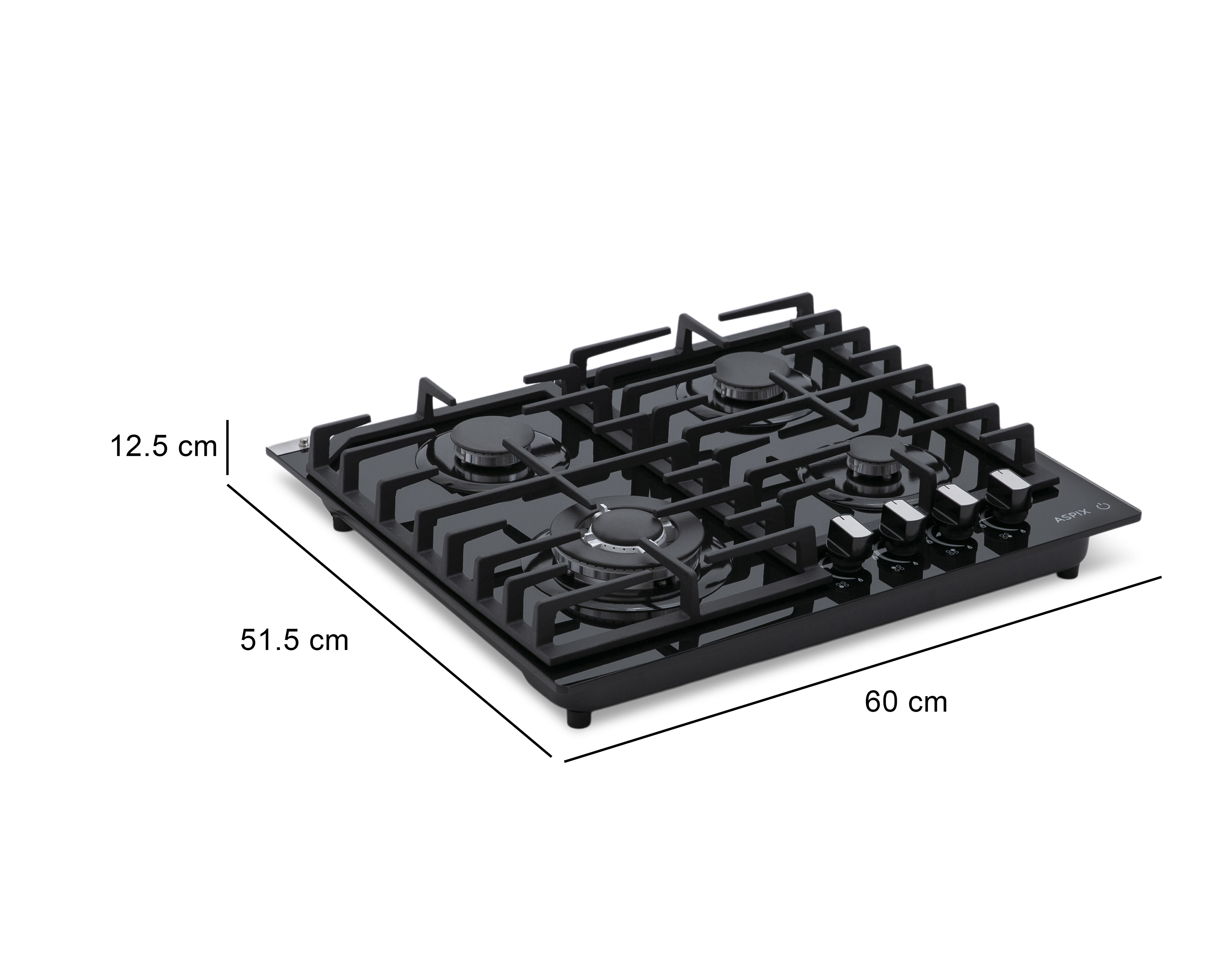 Foto 6 | Foto 6 | Parrilla Empotrable Aspix 60 cm P4QANG Negra