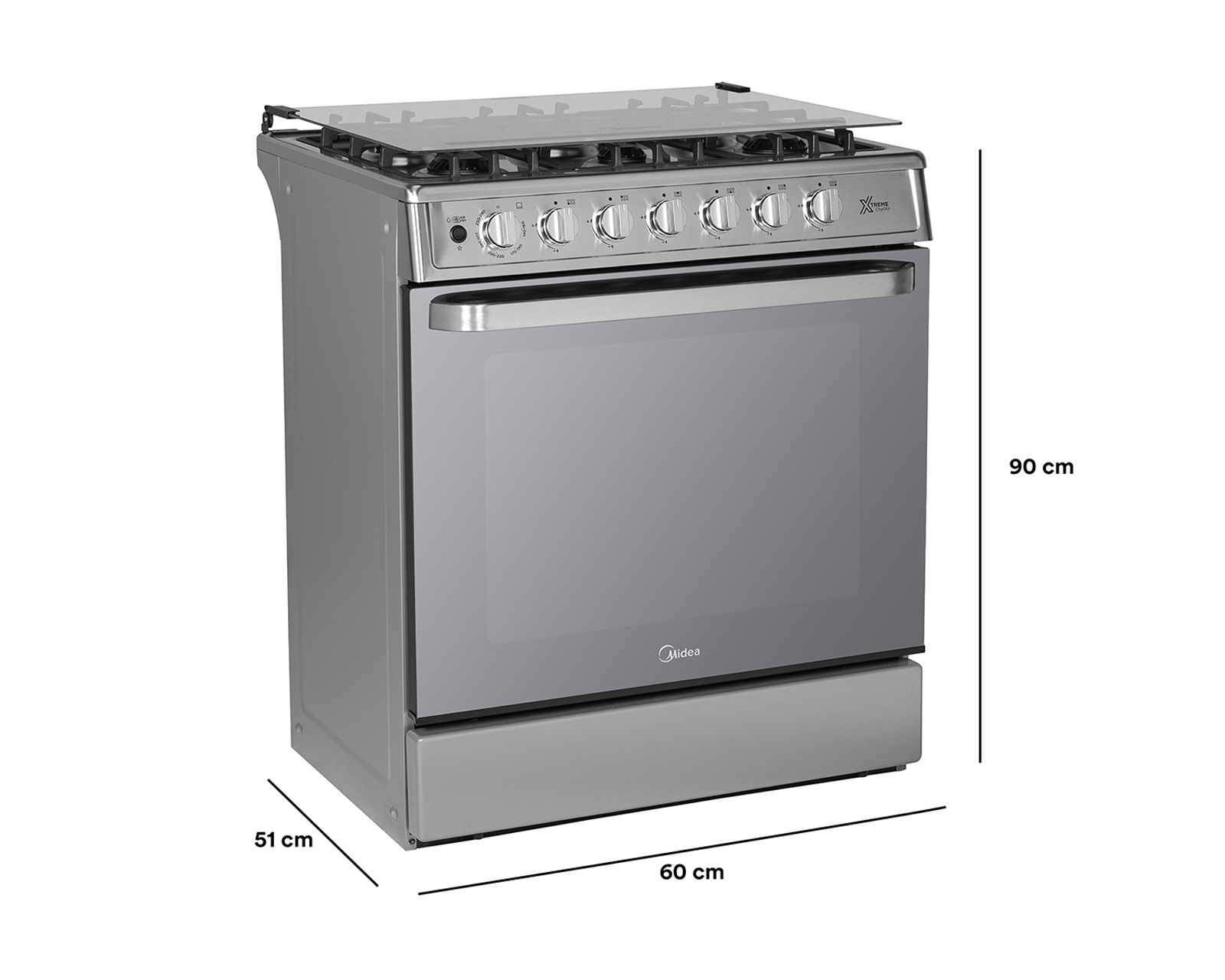 Foto 5 | Foto 5 | Estufa Midea de Piso 30" con 6 Quemadores de Gas MGS30FS1LEAMSS