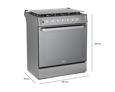 Foto 7 | Foto 7 | Estufa Midea de Piso 30" con 6 Quemadores de Gas MGS30FS1LEAMSS