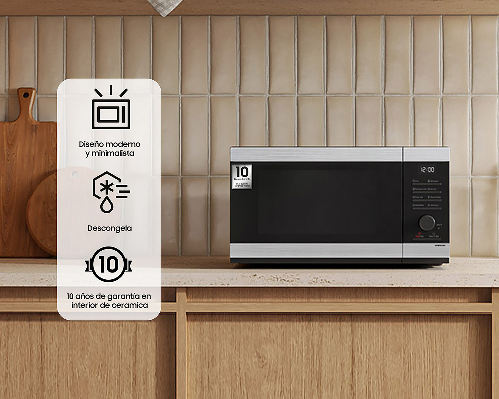 Foto 8 | Foto 8 | Horno de Microondas Samsung 1.1 Pies MS32DG4504ATAX Negro