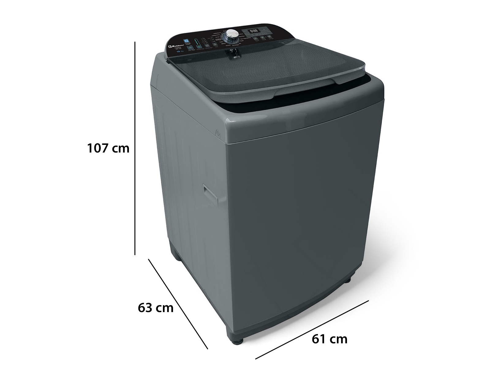 Foto 6 | Foto 6 | Lavadora Koblenz Automática LWM-19 Frankfurt 19 kg Gris
