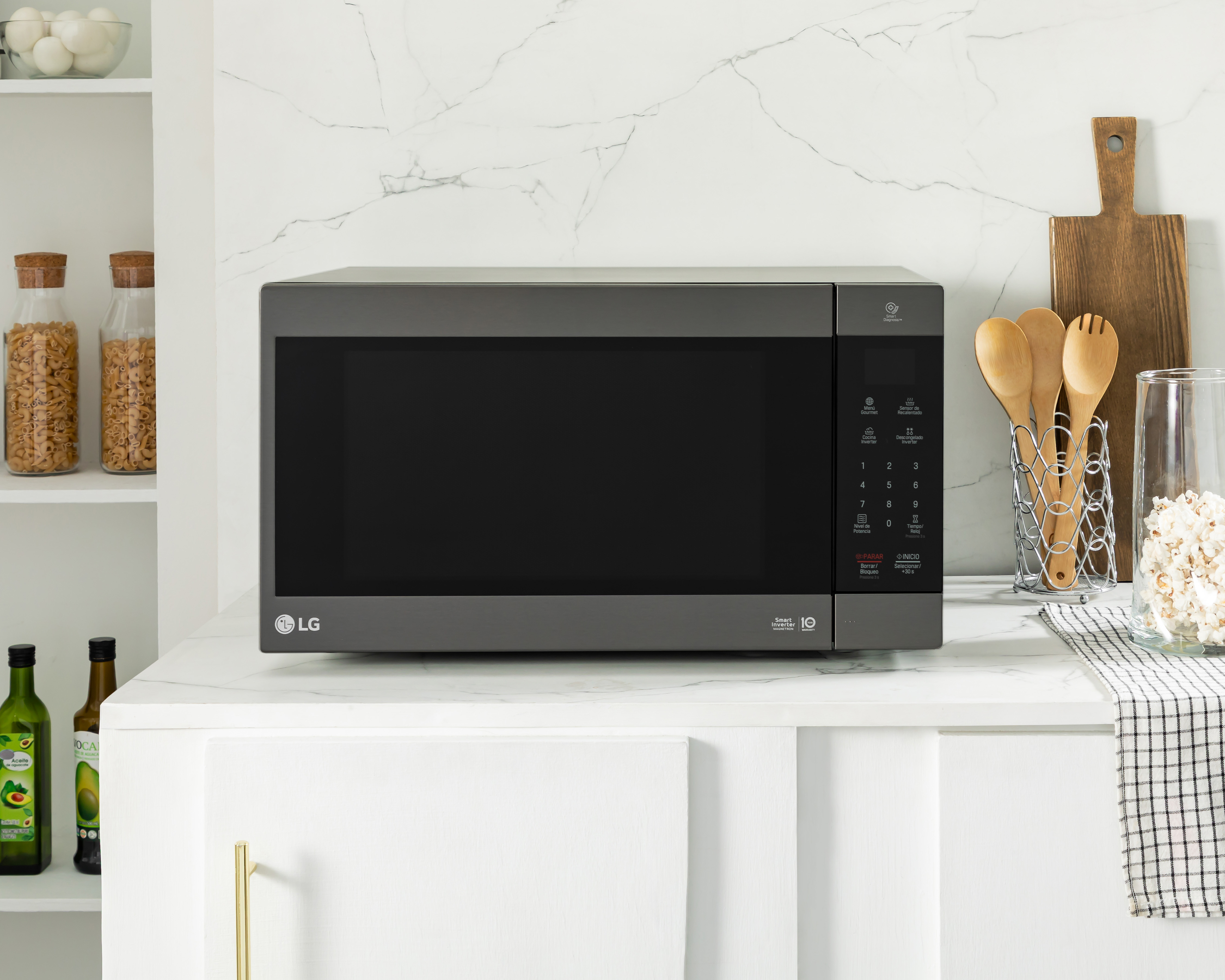 Foto 8 | Foto 8 | Horno de Microondas LG 2.0 Pies MS2097HST Negro