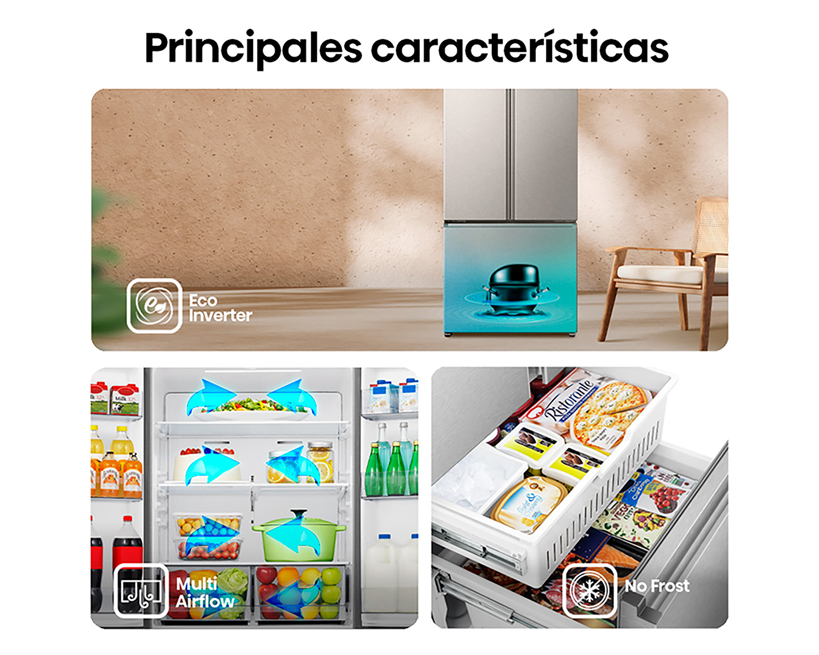 Foto 7 pulgar | Foto 6 | Refrigerador Hisense French Door 22 Pies Plateado RF22N6FCX