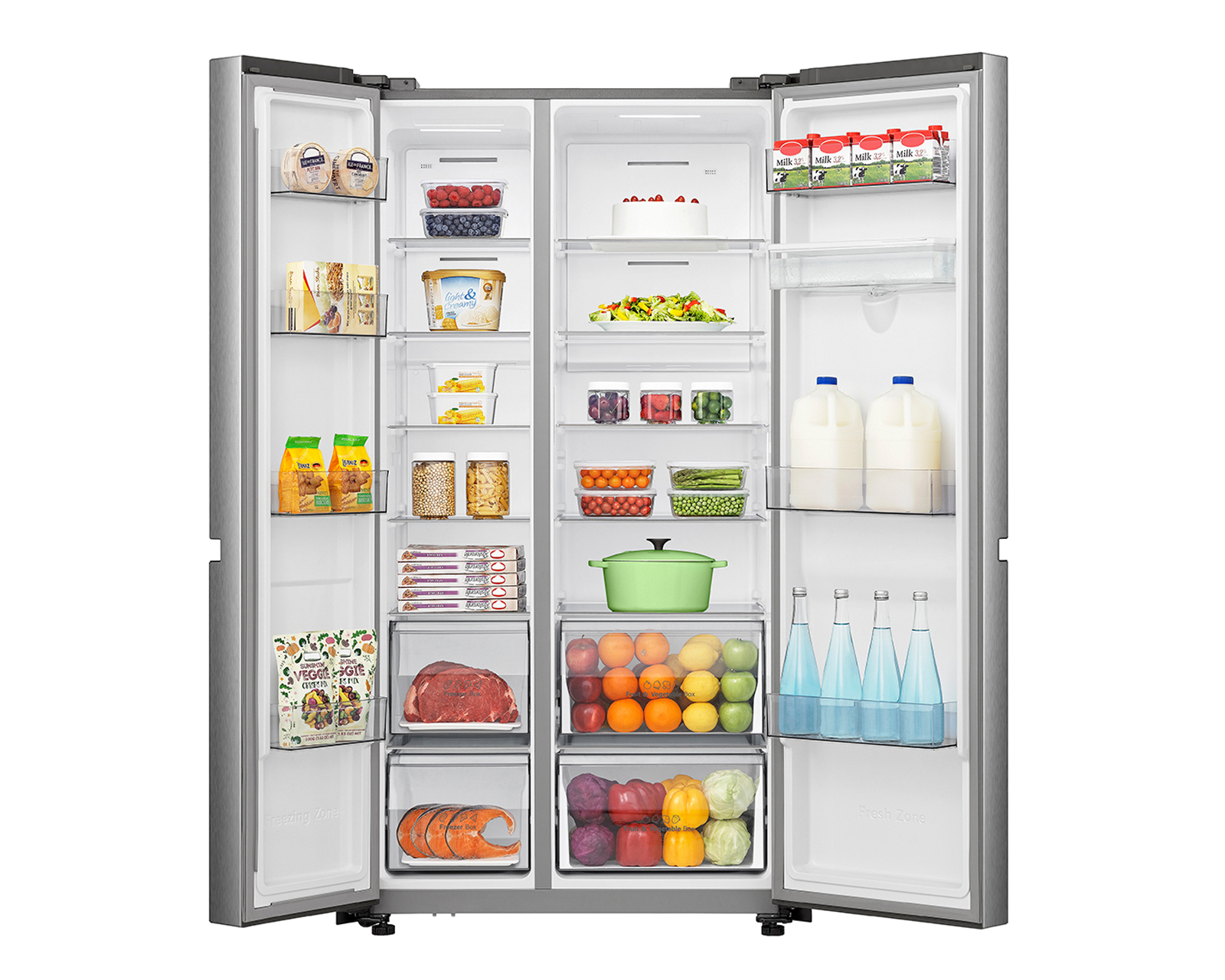 Foto 4 | Foto 4 | Refrigerador Hisense Side by Side 23 Pies Plateado RS22N6GCX