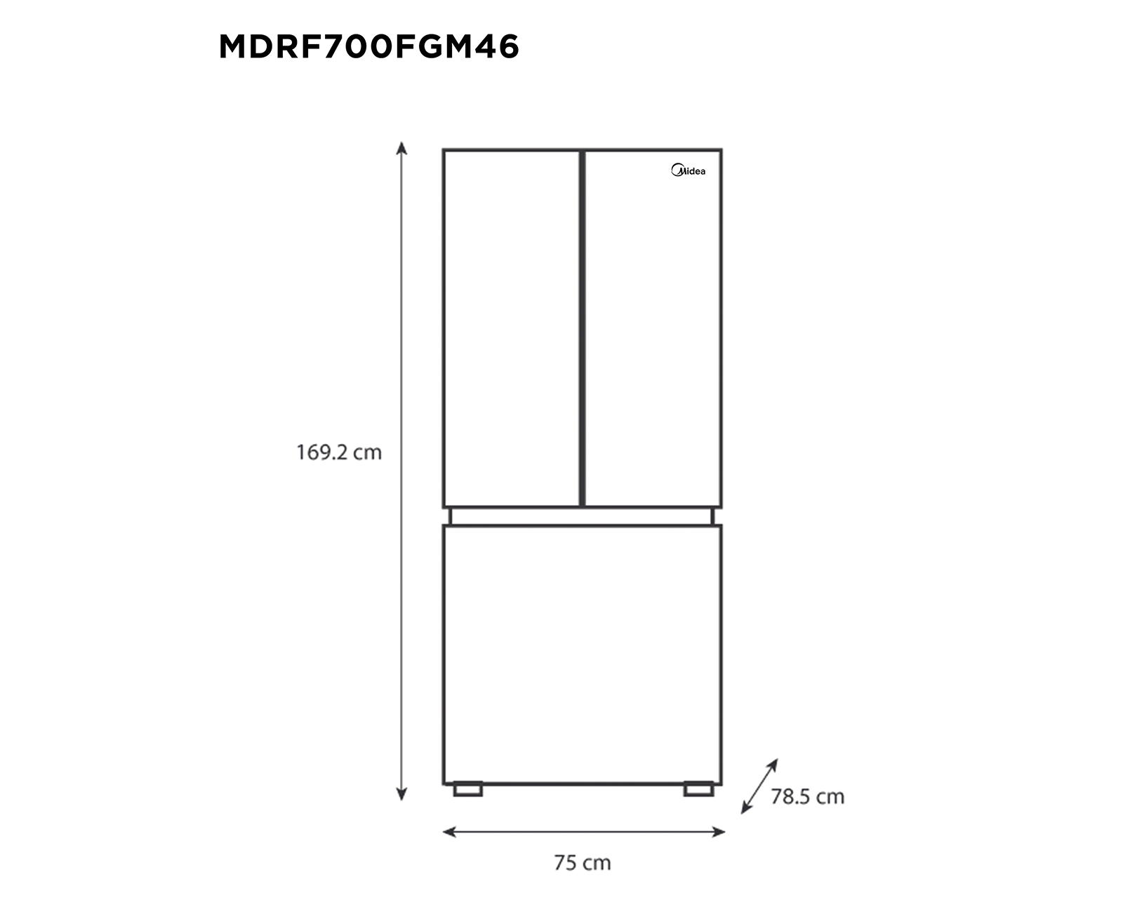 Foto 6 | Foto 6 | Refrigerador Midea MDRF700FGM46 French Door 19 Pies Plateado