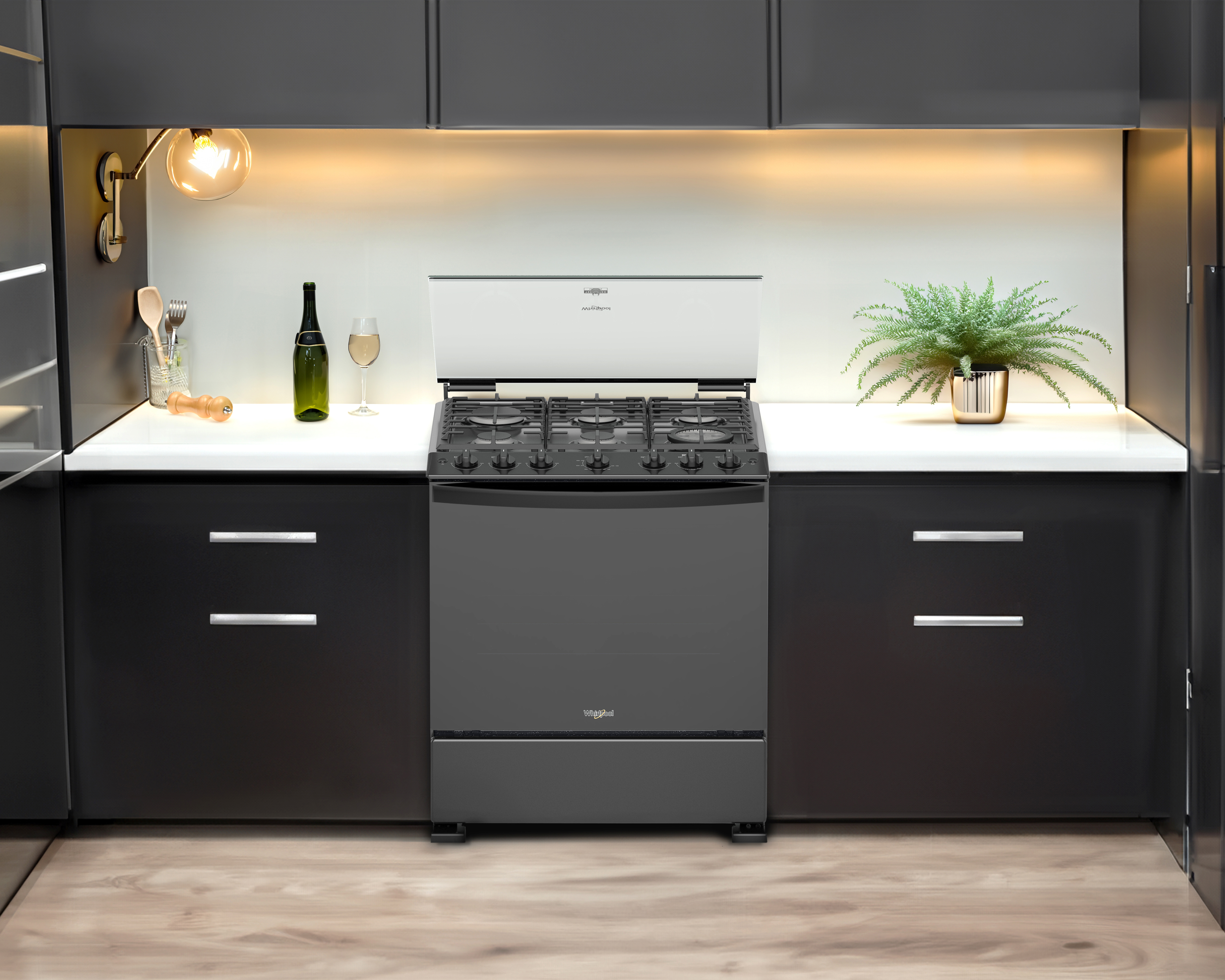Foto 9 | Foto 9 | Estufa Whirlpool de Piso 30 Pulgadas con 6 Quemadores de Gas LP WFR7000B Negro