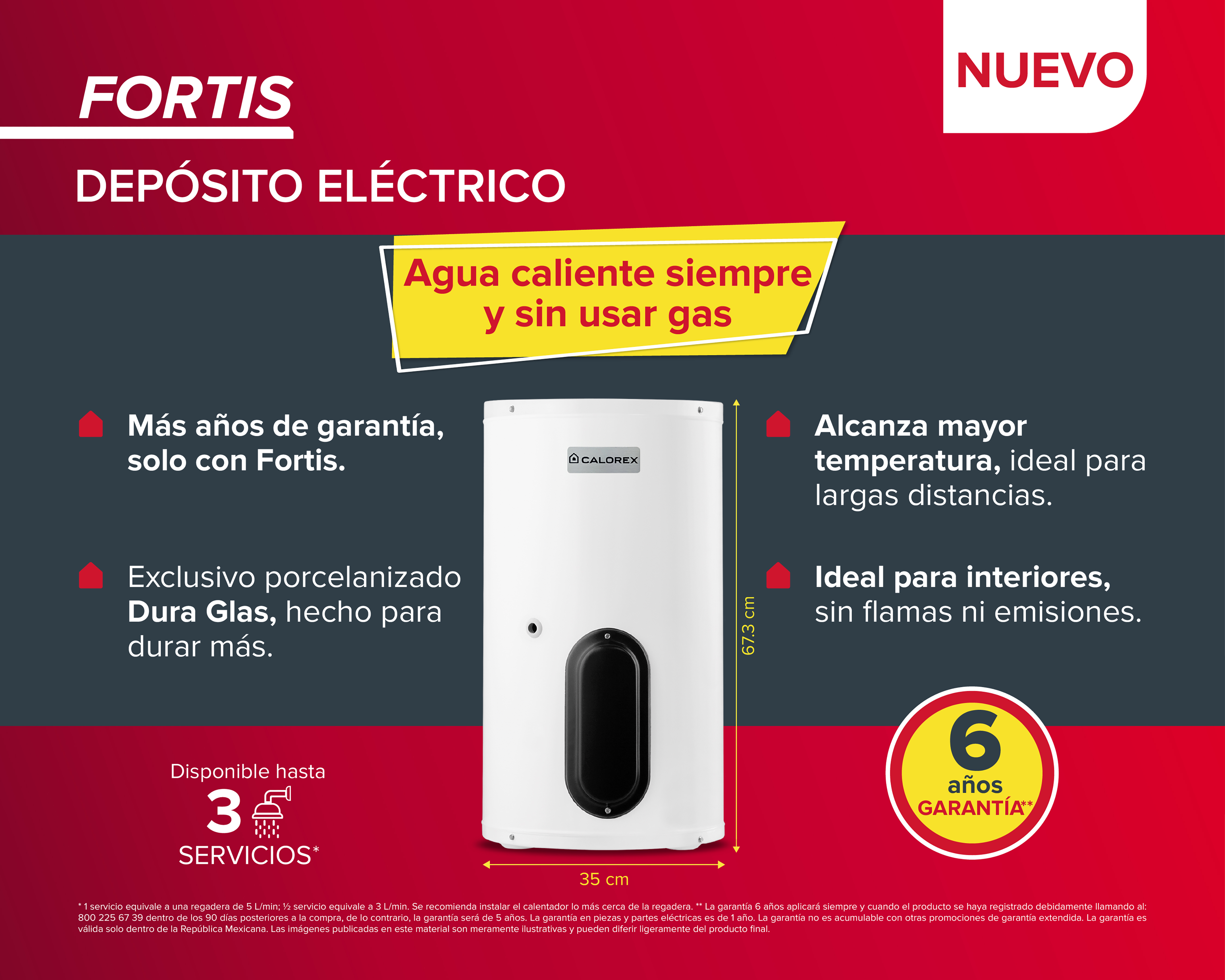 Foto 8 pulgar | Foto 7 | Calentador de Agua Eléctrico Calorex 40 Litros