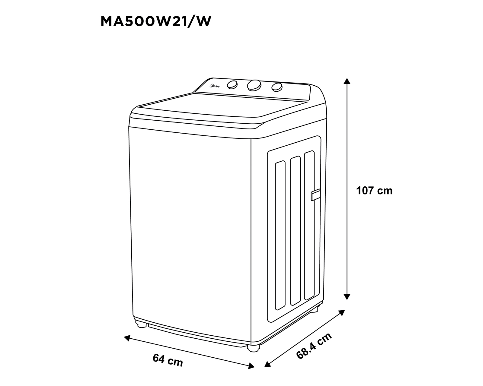 Foto 7 | Foto 7 | Lavadora Midea Automática Vortex Wash 21 kg Blanca
