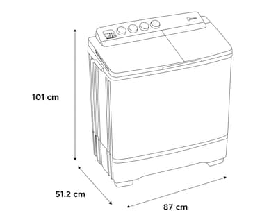 Foto 8 | Foto 8 | Lavadora Midea Semiautomática MT100W150/W-MX 15 kg Blanca