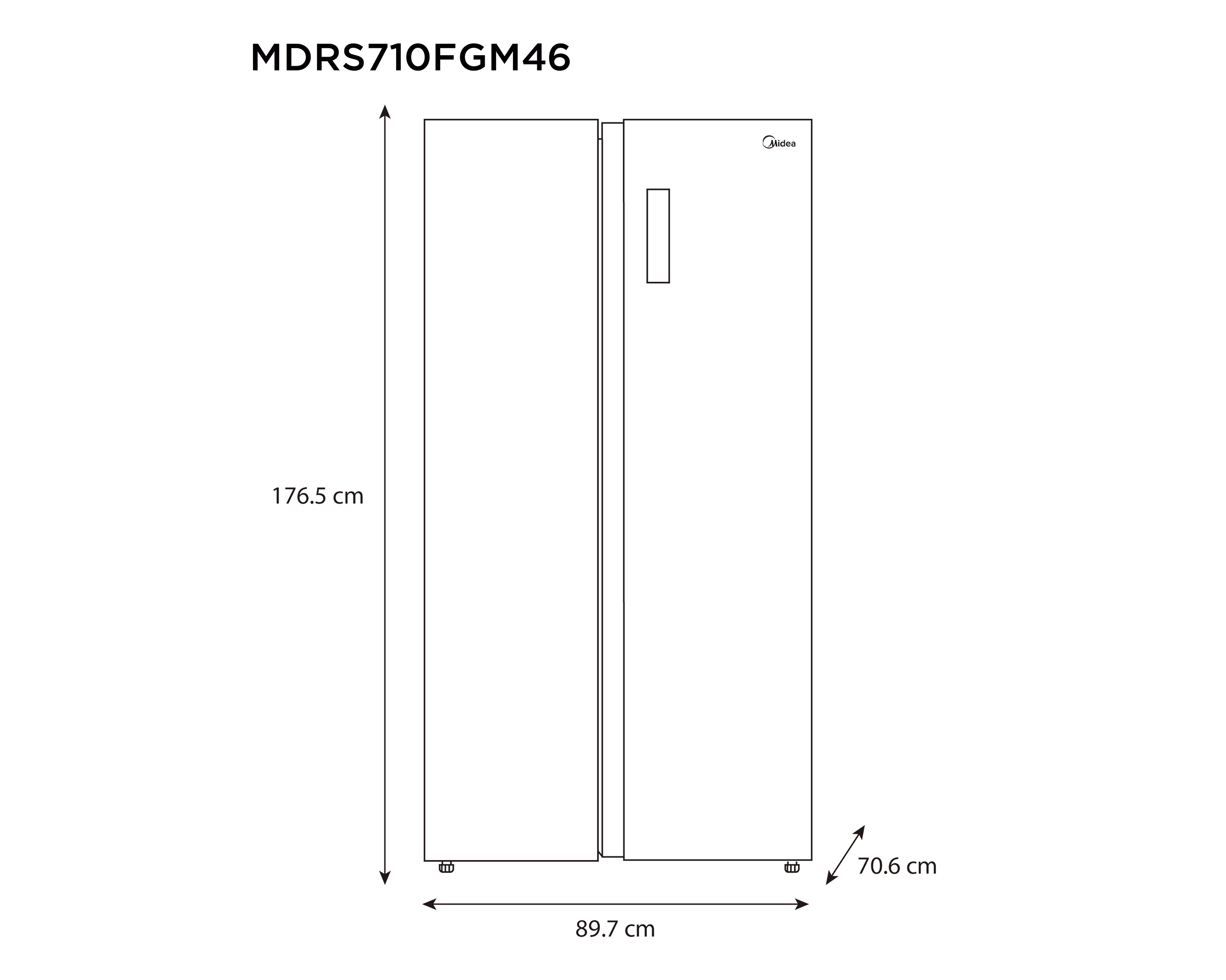 Foto 6 pulgar | Foto 5 | Refrigerador Midea Side by Side 20 Pies Plateado MDRS710FGM46