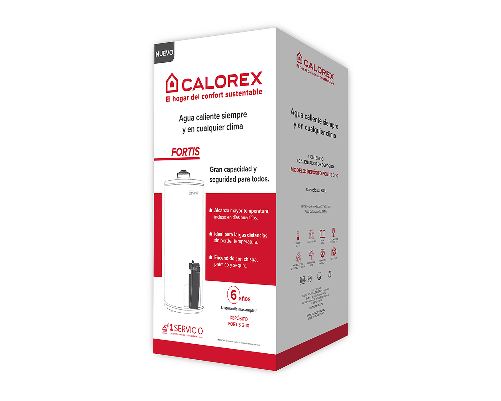 Foto 5 pulgar | Foto 4 | Calentador de Agua Gas LP Calorex 38 Litros