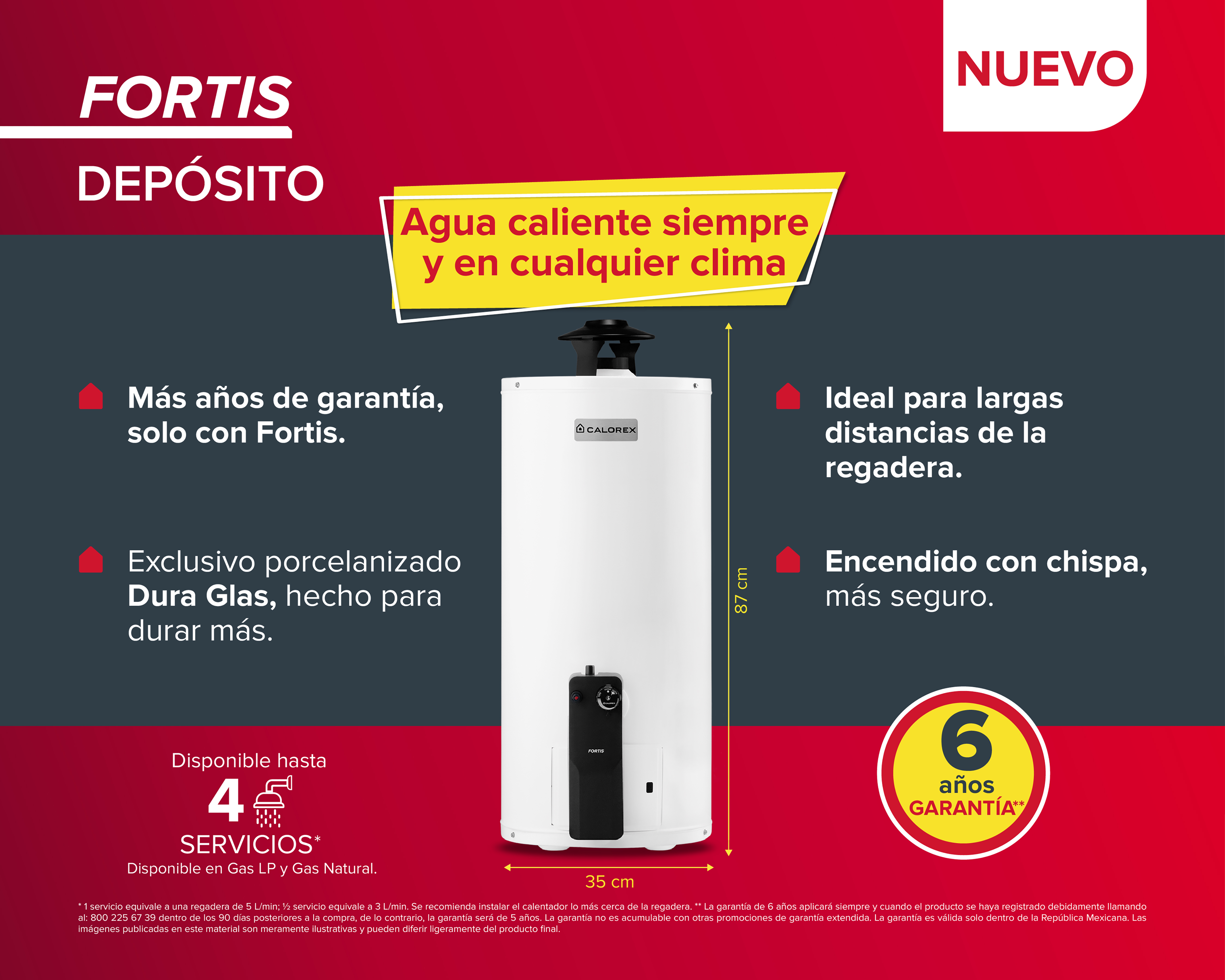 Foto 8 pulgar | Foto 7 | Calentador de Agua Gas LP Calorex 38 Litros