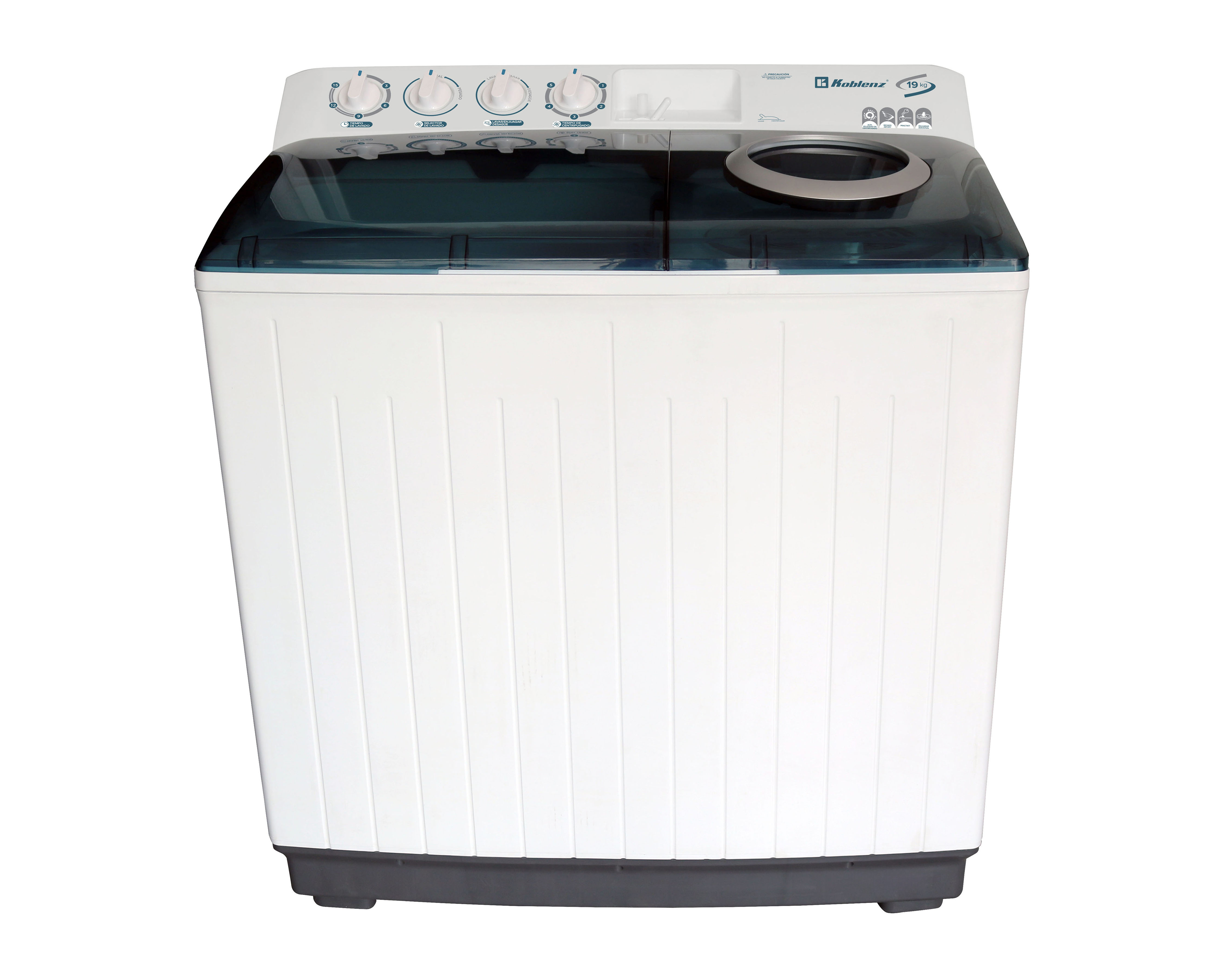 Lavadora Koblenz Semiautomática LDM-19B 19 kg Blanca