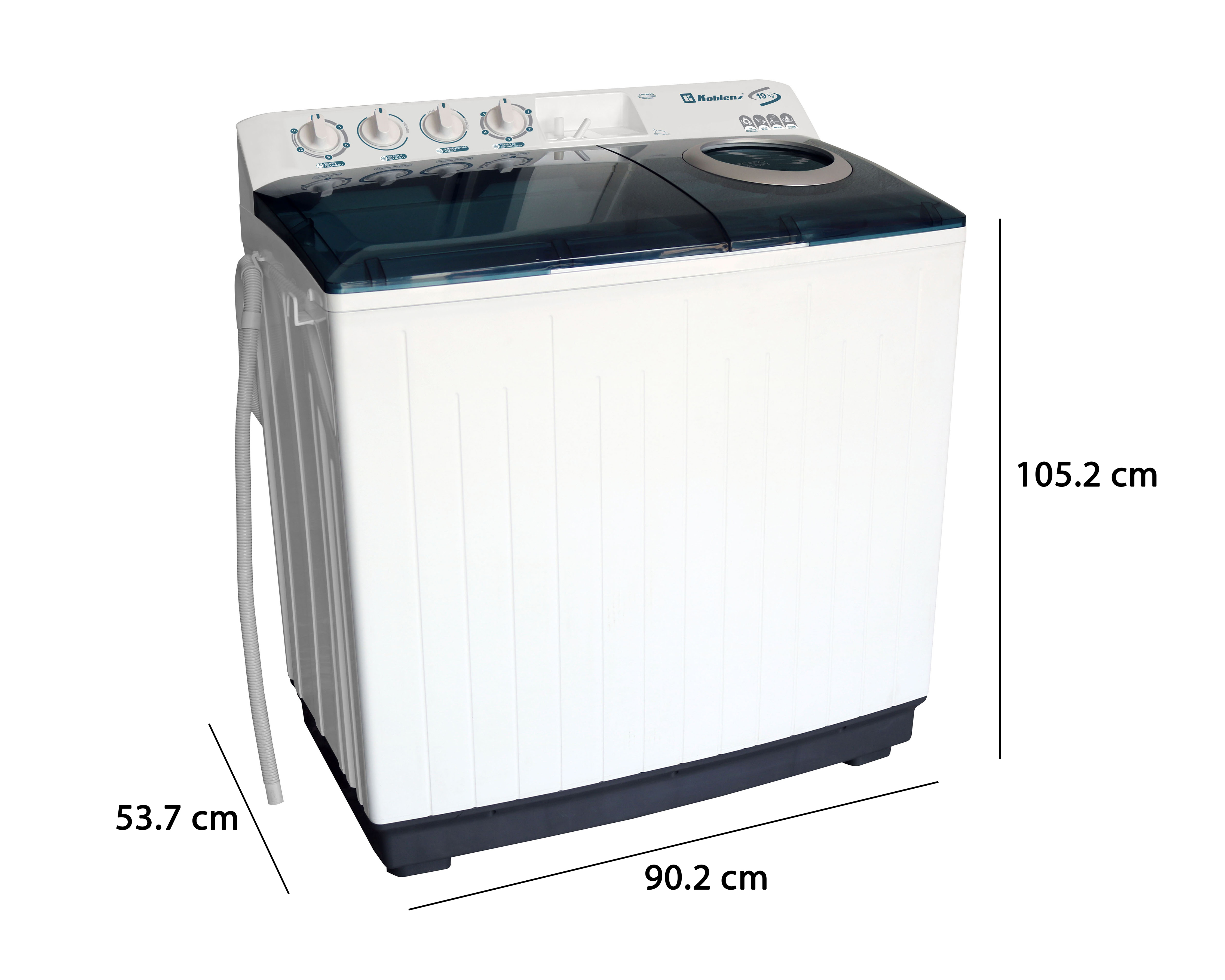 Foto 6 | Foto 6 | Lavadora Koblenz Semiautomática LDM-19B 19 kg Blanca