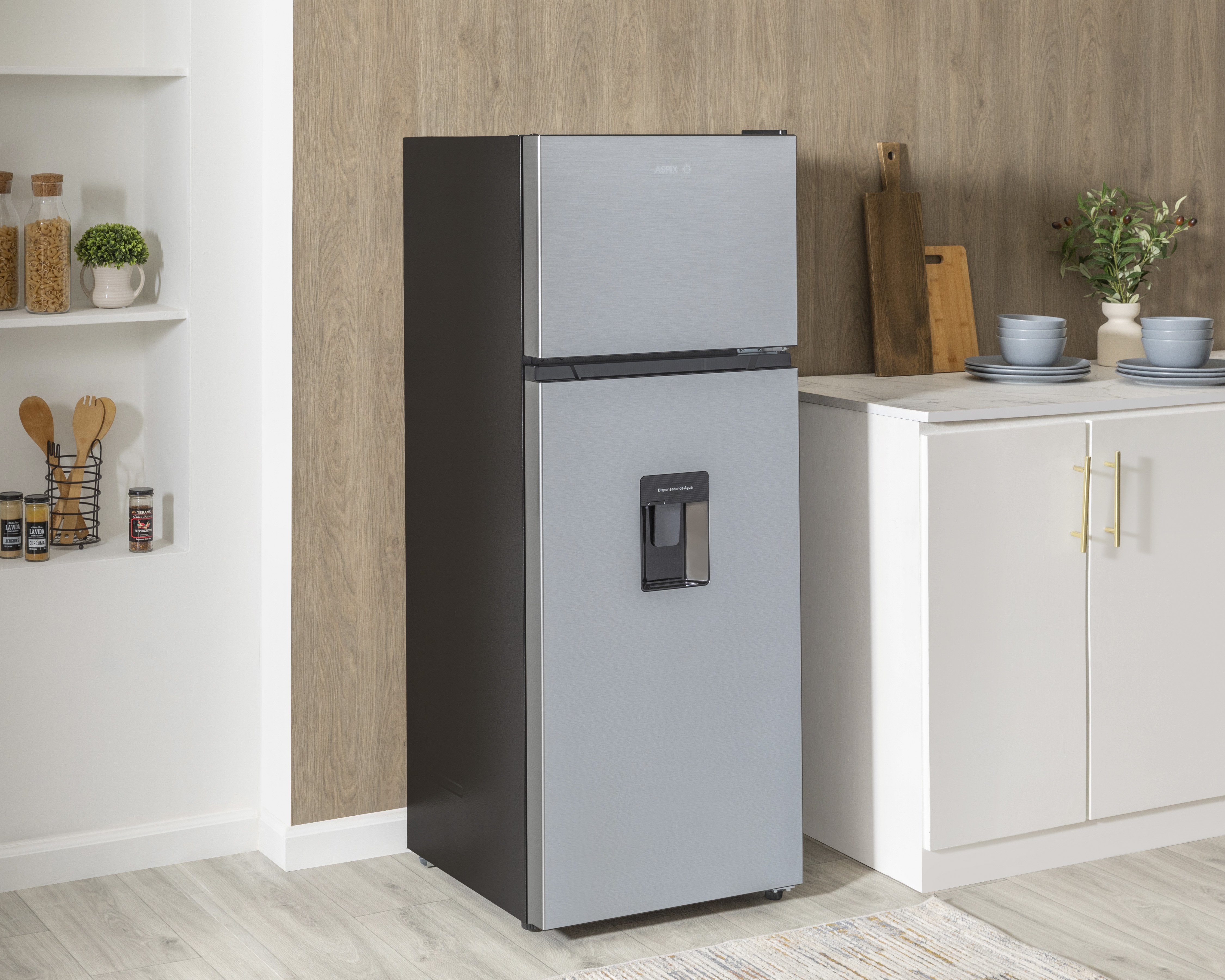 Foto 8 pulgar | Foto 7 | Refrigerador Aspix Top Mount 8 Pies Plateado AX24RTM8WNE
