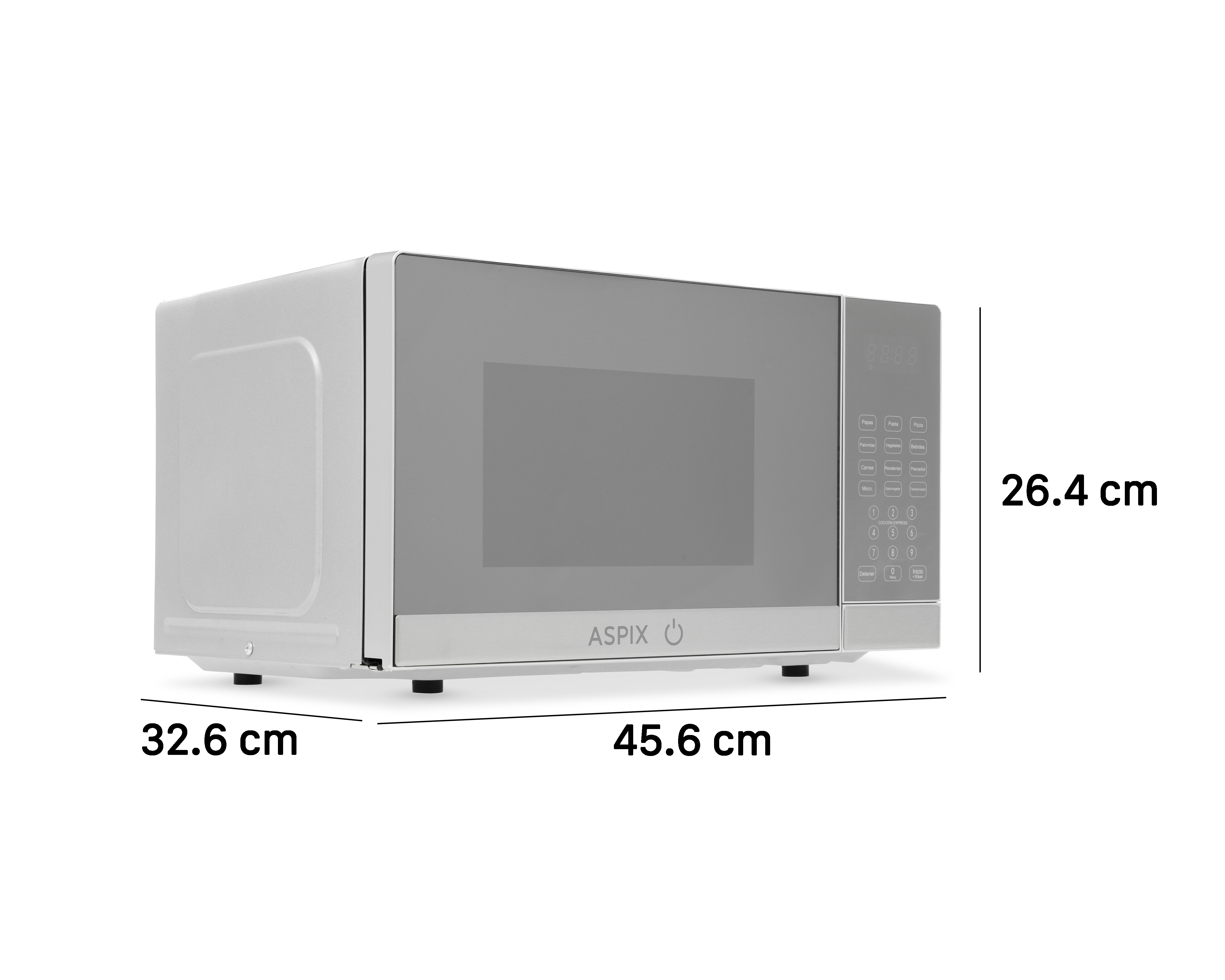 Foto 7 | Foto 7 | Horno de Microondas Aspix 0.7 Pies AX24MWO07SS Plateado