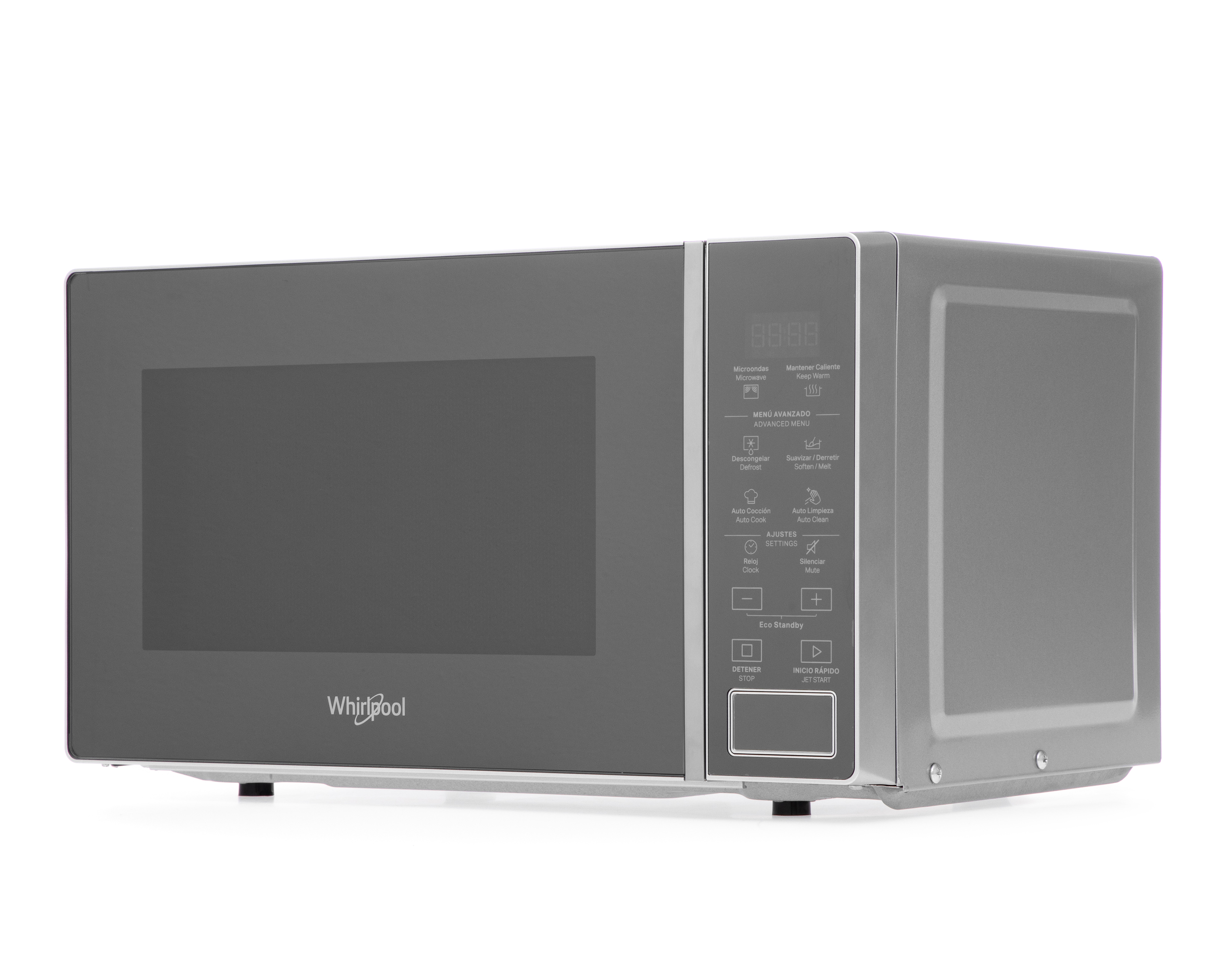 Foto 4 pulgar | Foto 3 | Horno de Microondas Whirlpool 0.7 Pies WM1807DCPL Plateado