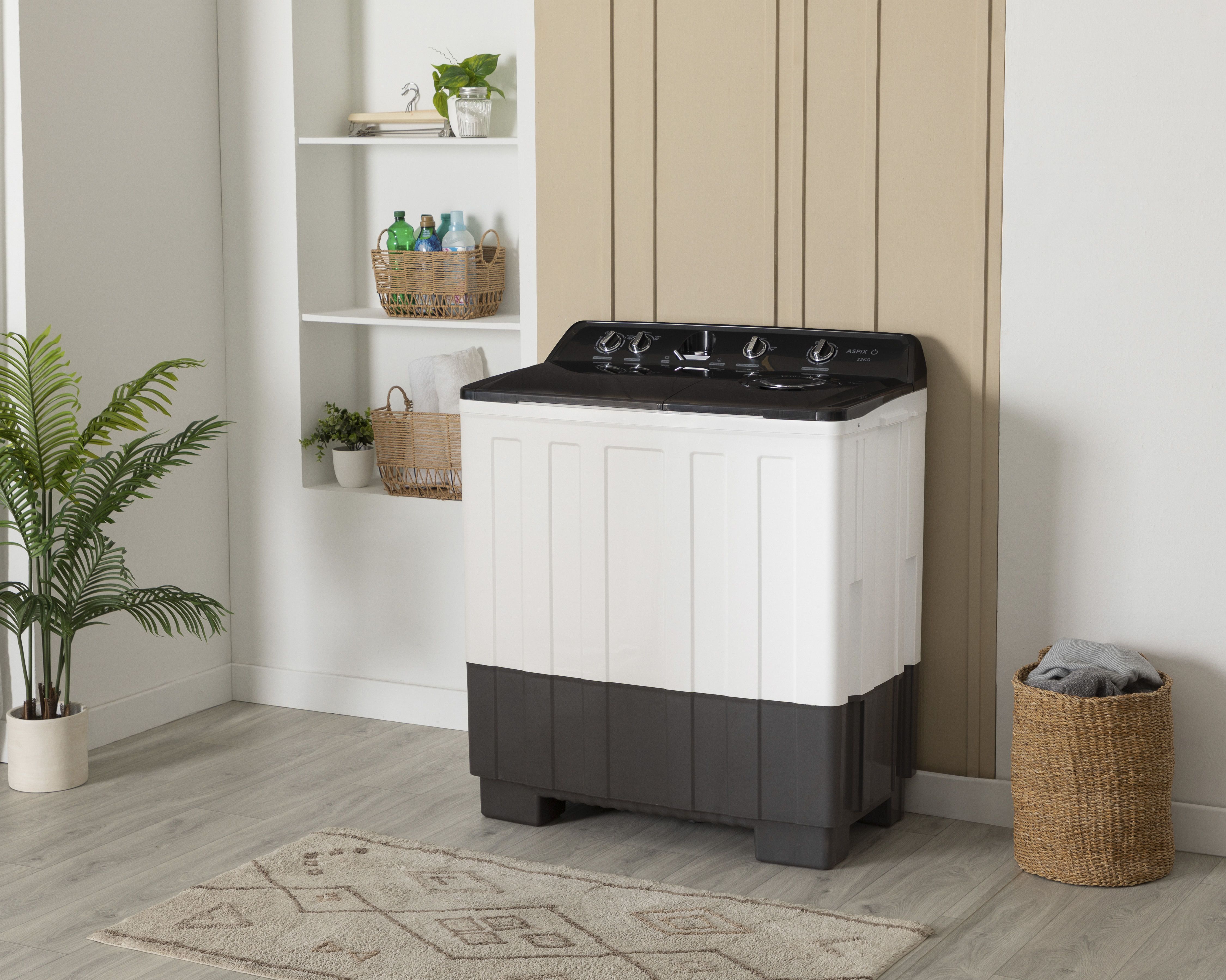 Foto 1 | Foto 1 | Lavadora Aspix Doble Tina AX24TTW22KNPL 22 kg Multicolor