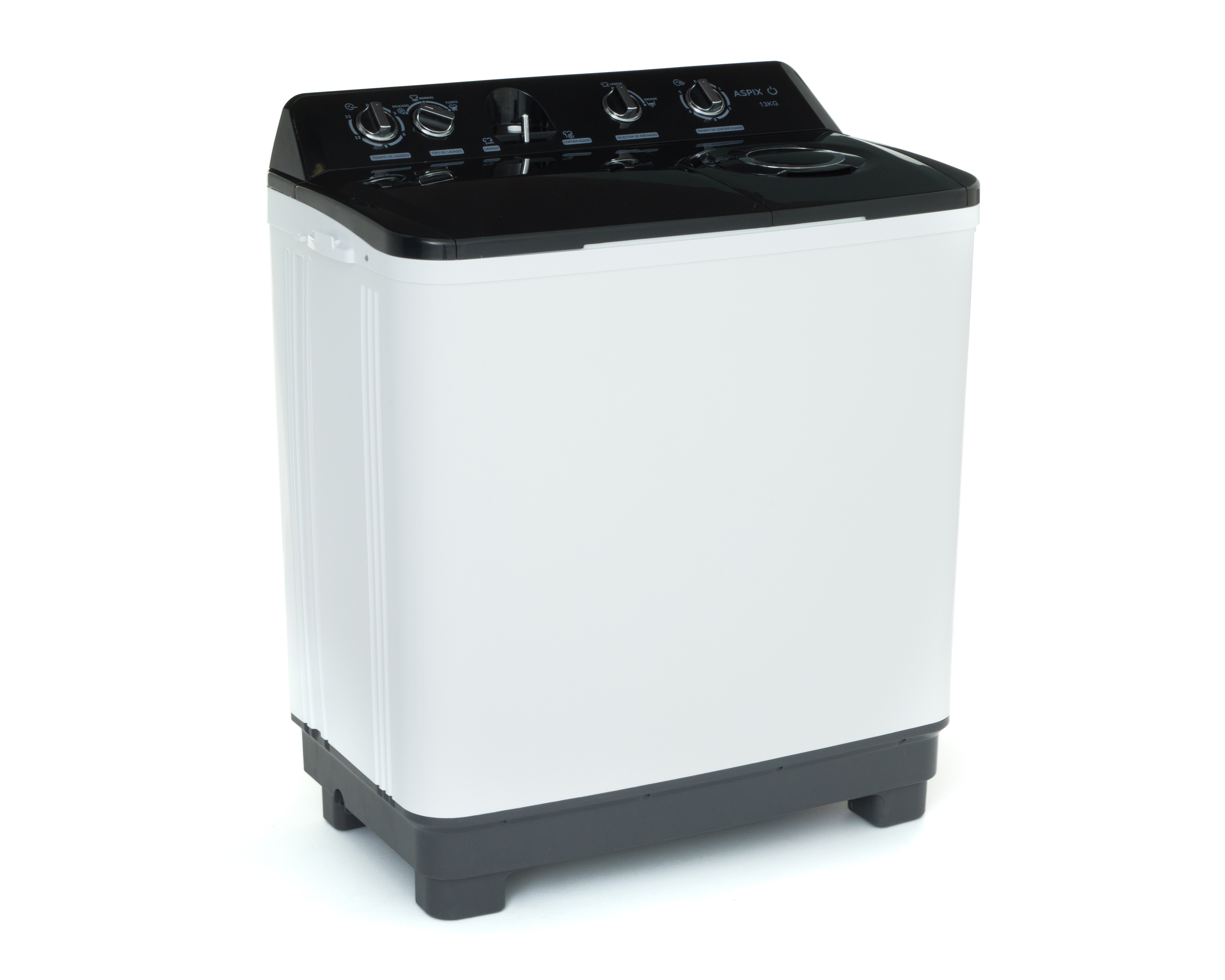 Foto 2 pulgar | Foto 1 | Lavadora Aspix Semiautomática AX24TTW13KNPL 13 kg Negra