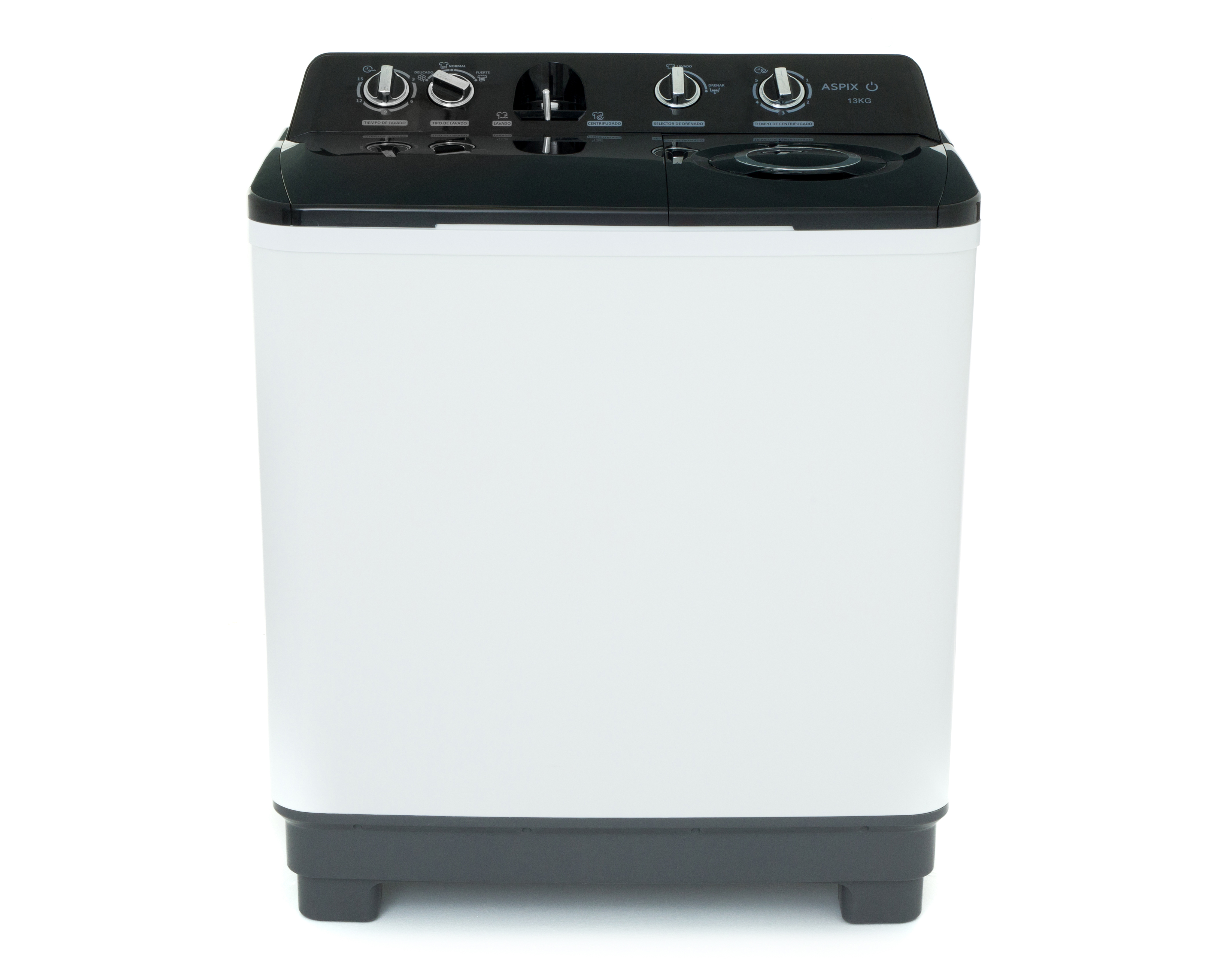 Foto 3 pulgar | Foto 2 | Lavadora Aspix Semiautomática AX24TTW13KNPL 13 kg Negra