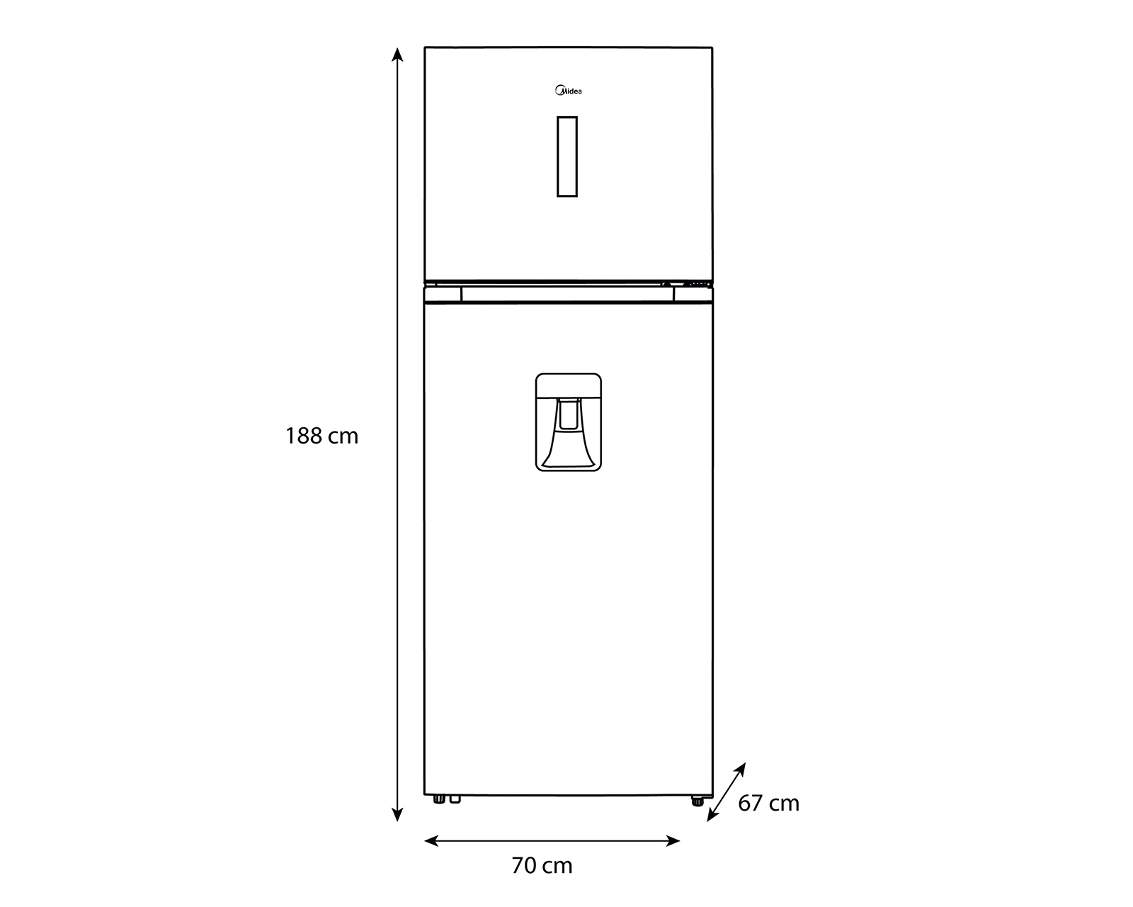 Foto 7 | Foto 7 | Refrigerador Midea Top Mount 17 Pies Plateado MDRT480WENDXW