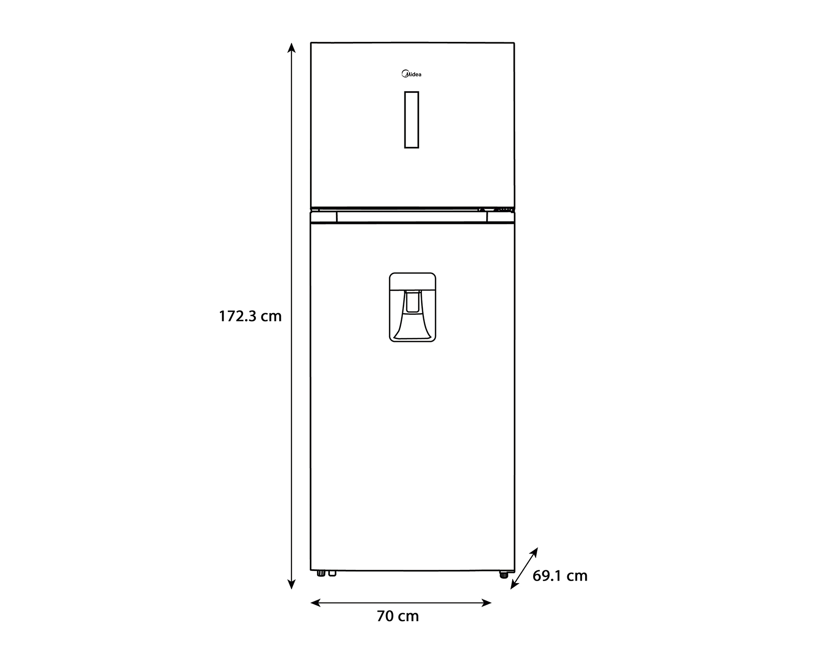 Foto 7 pulgar | Foto 6 | Refrigerador Midea Top Mount 15 Pies Negro MDRT580MTM28WD