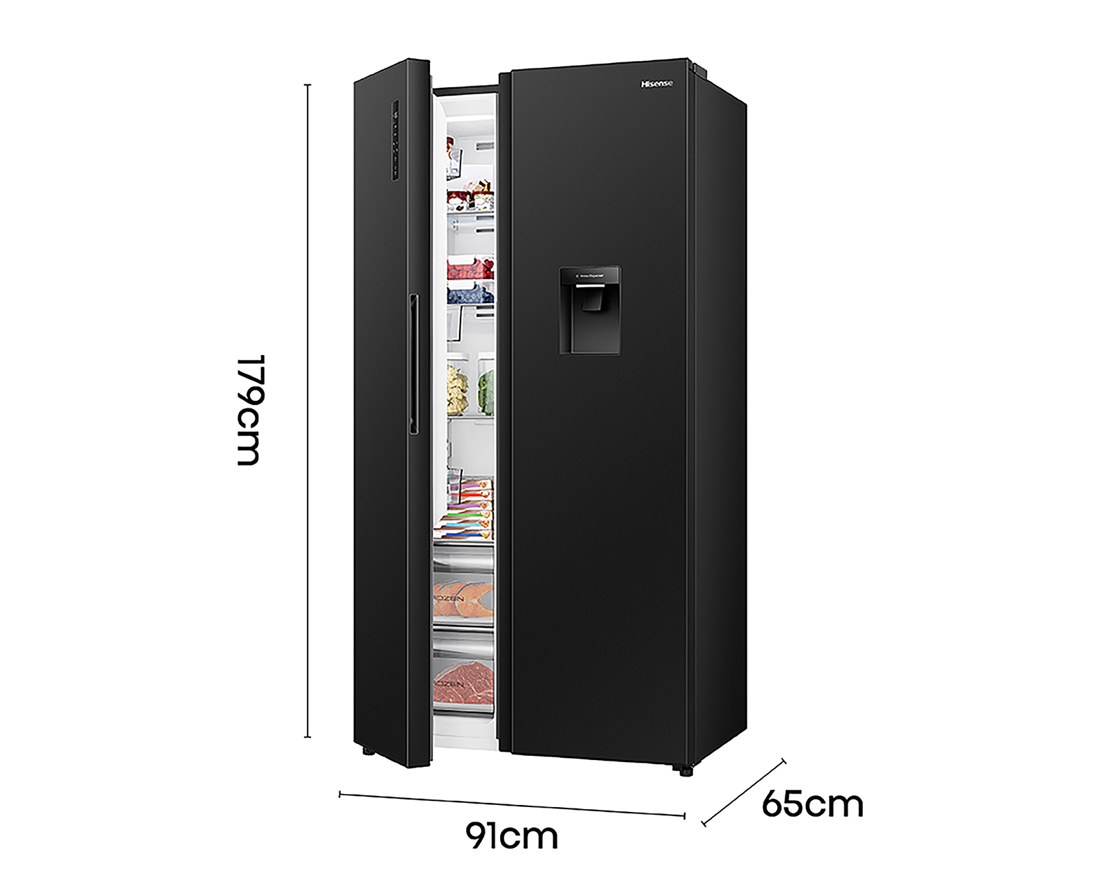 Foto 7 | Foto 7 | Refrigerador Hisense Side by Side 20 Pies Negro RS20N6WBX
