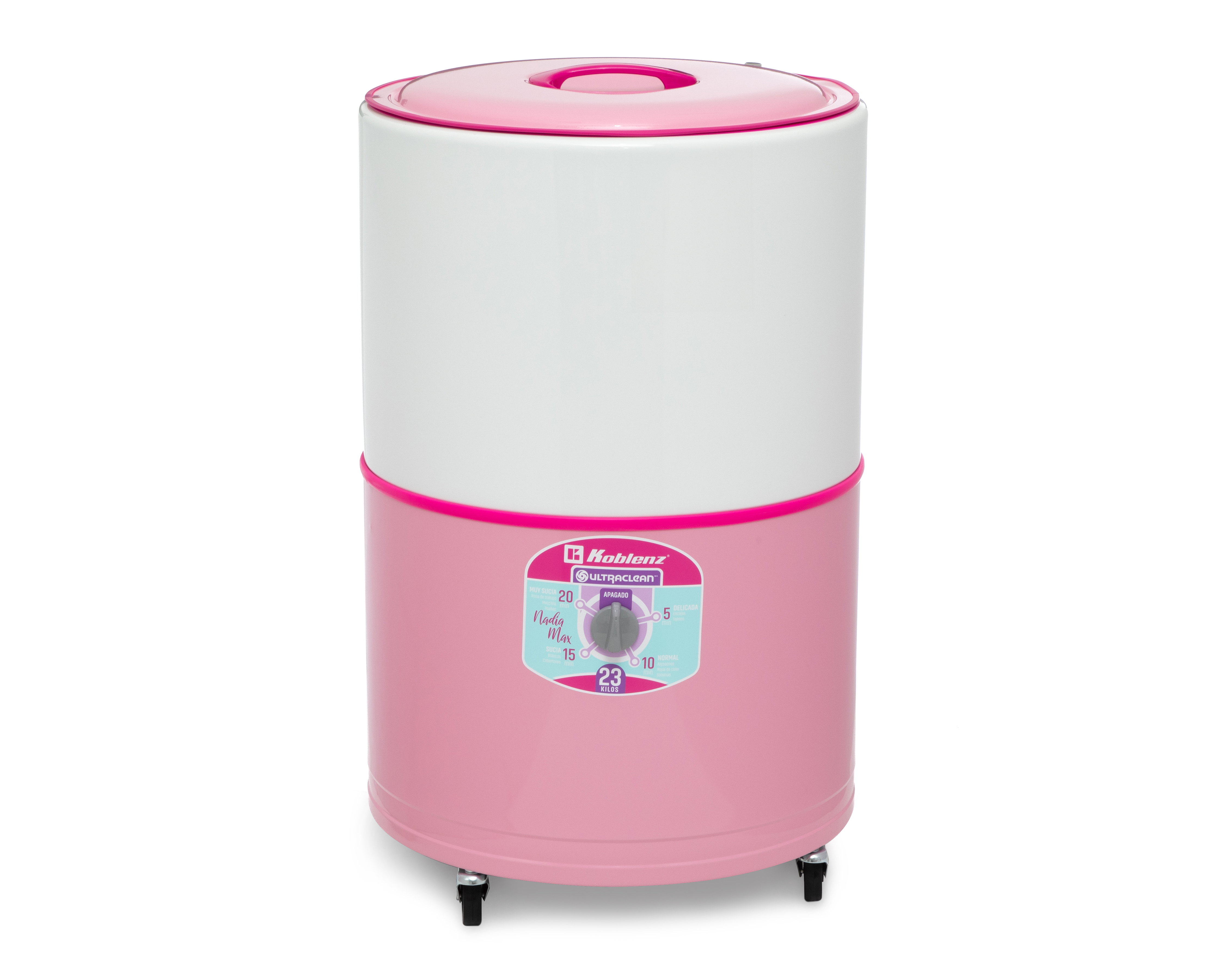 Lavadora Koblenz Tina Redonda LRK-2311A Nadia Max 23 kg Rosa