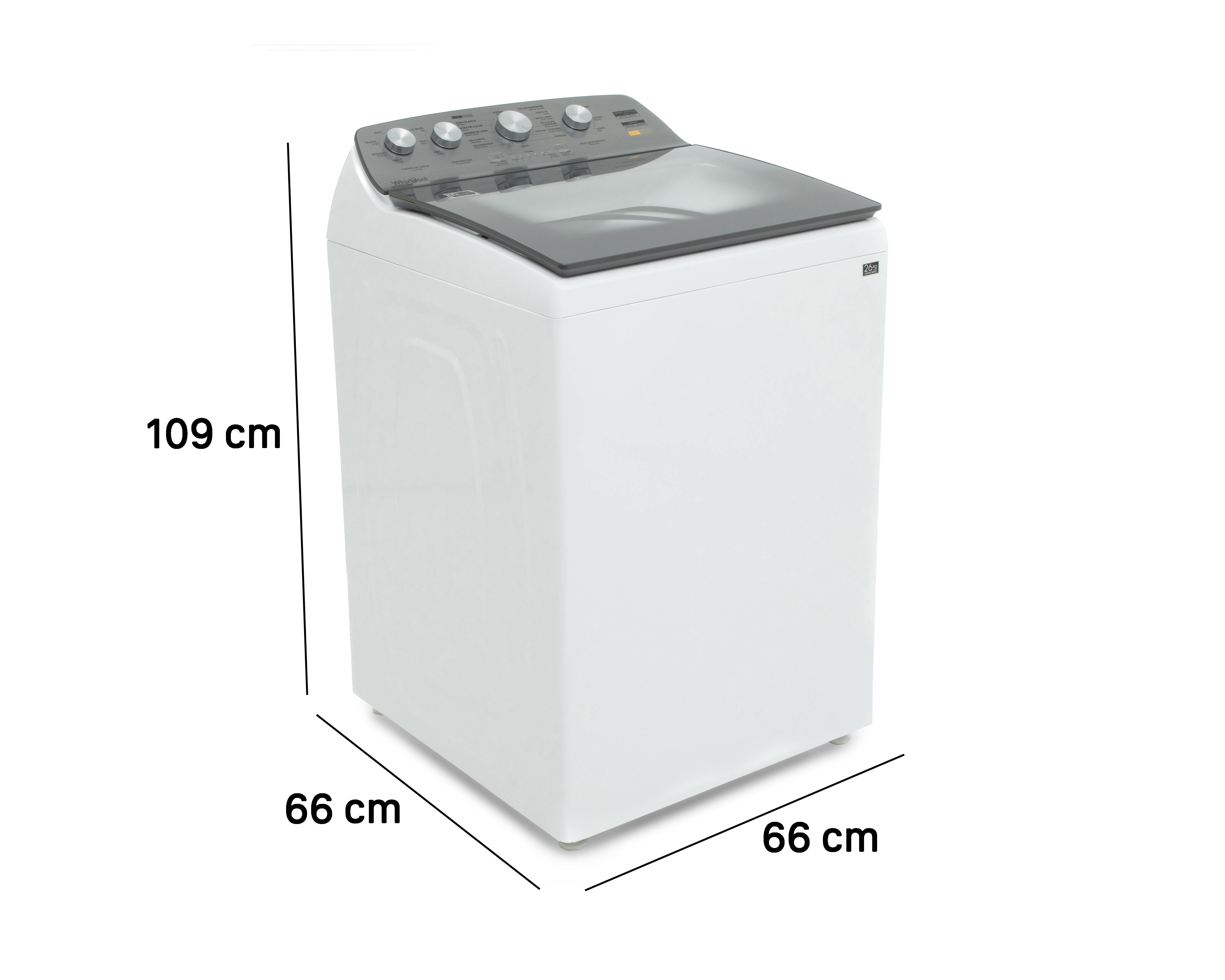 Foto 8 | Foto 8 | Lavadora Whirlpool Automática 8MWTW2654WRM 26 kg Blanca
