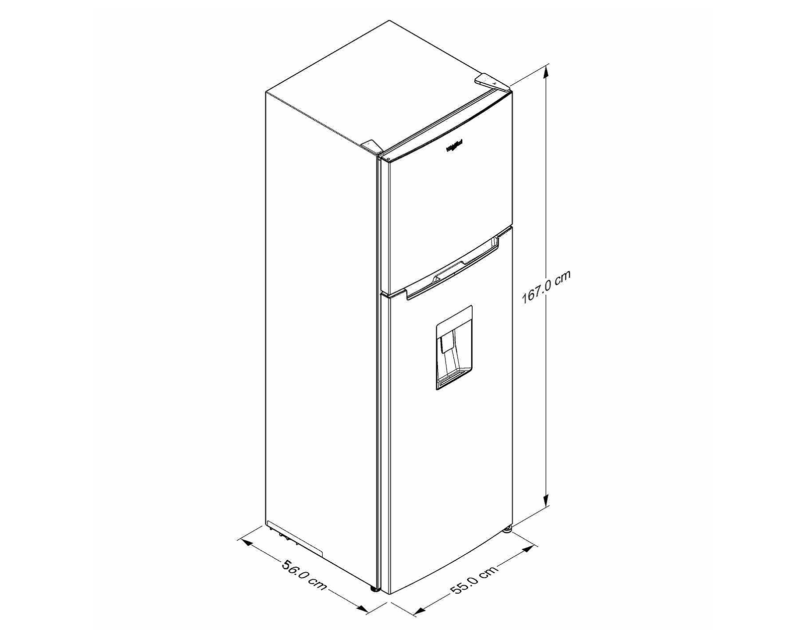 Foto 8 | Foto 8 | Refrigerador Whirlpool Top Mount 9 Pies Silver WT32409D 9P