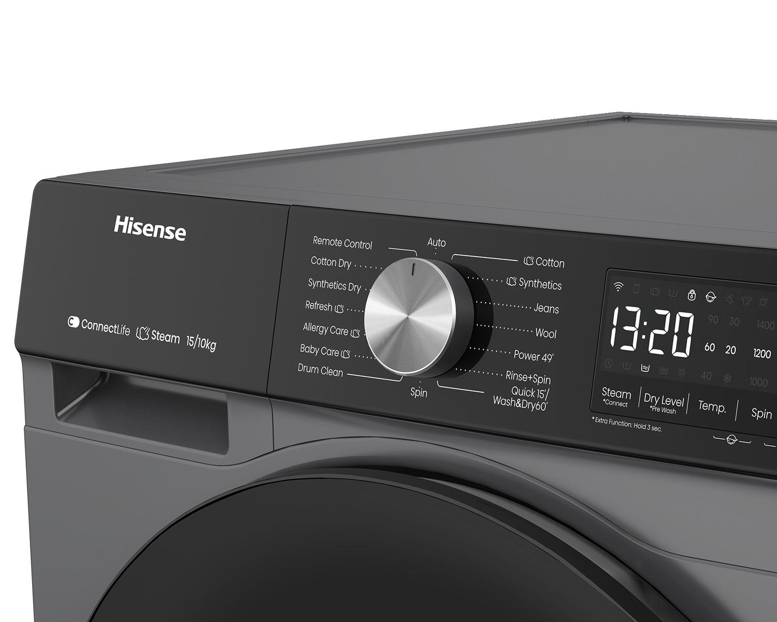 Foto 4 | Foto 4 | Lavasecadora Hisense Digital WD3S1543BT 15 Kg Gris