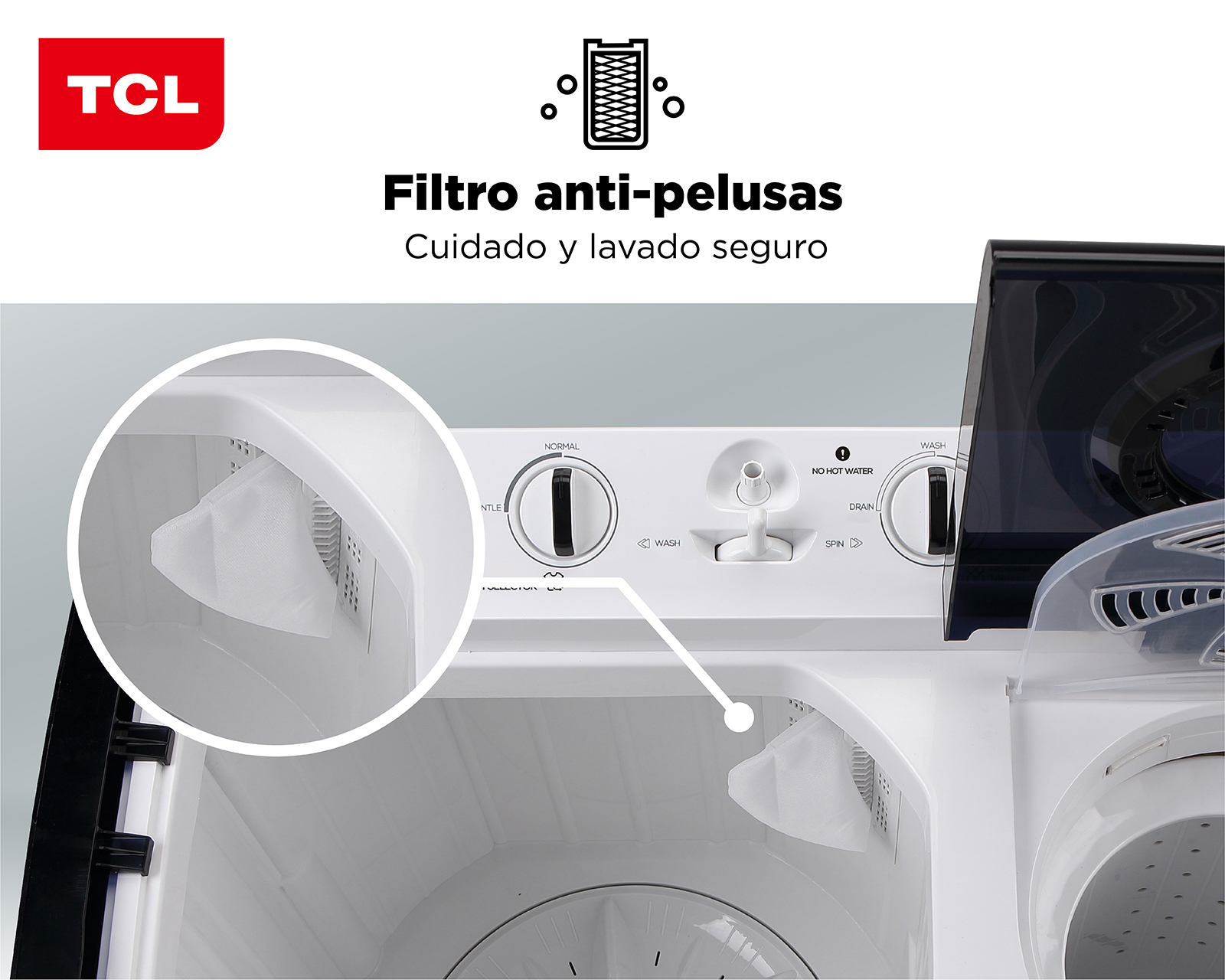 Foto 4 | Foto 4 | Lavadora TCL Doble Tina TWT14S 14 kg Blanca