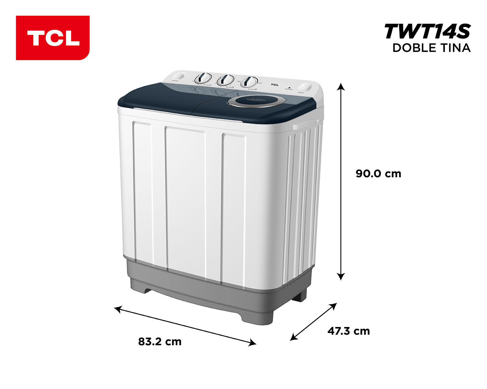 Foto 6 | Foto 6 | Lavadora TCL Doble Tina TWT14S 14 kg Blanca