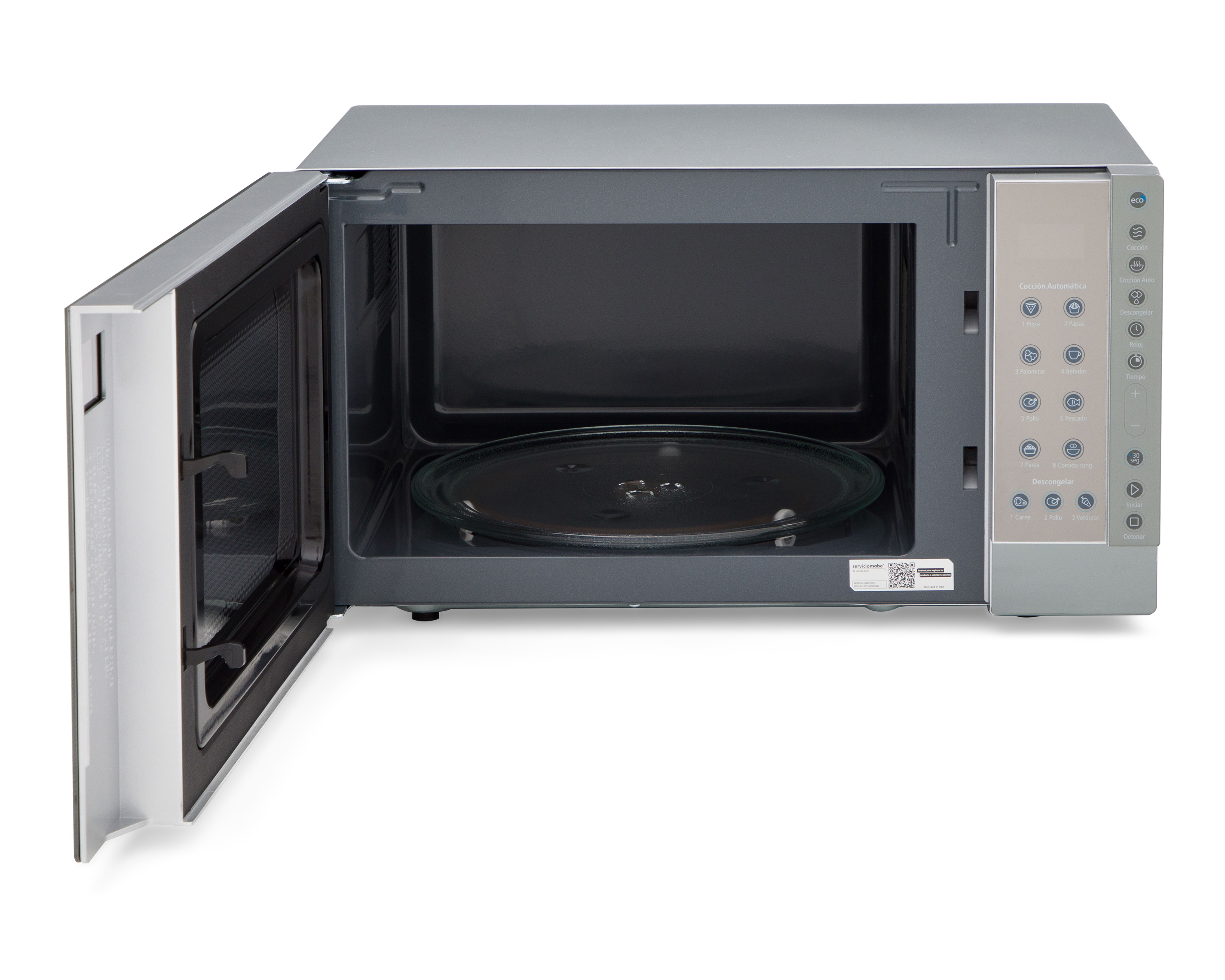 Foto 5 pulgar | Foto 4 | Horno de Microondas Mabe 1.1 Pies HMM11XPO Plateado