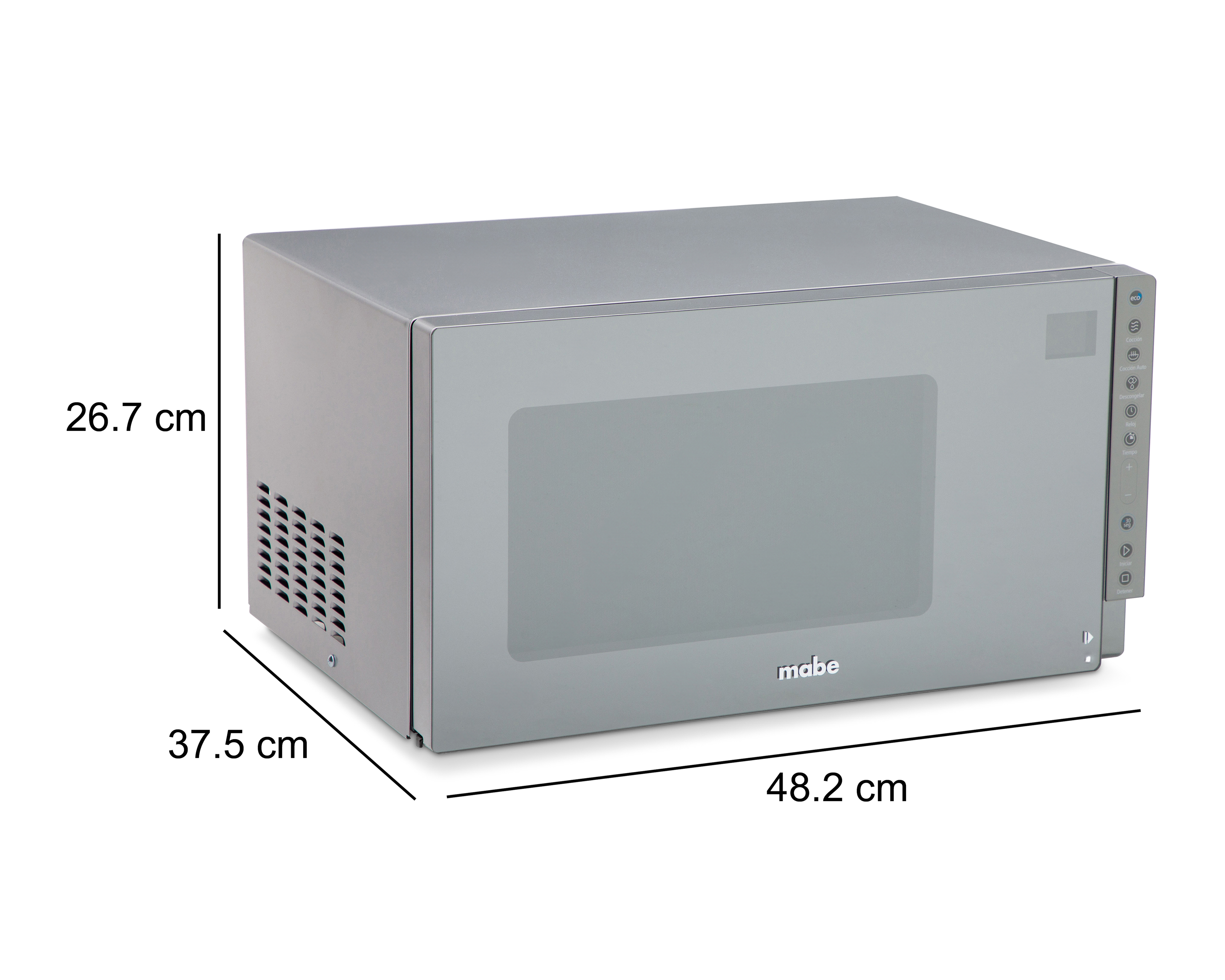 Foto 8 pulgar | Foto 7 | Horno de Microondas Mabe 1.1 Pies HMM11XPO Plateado