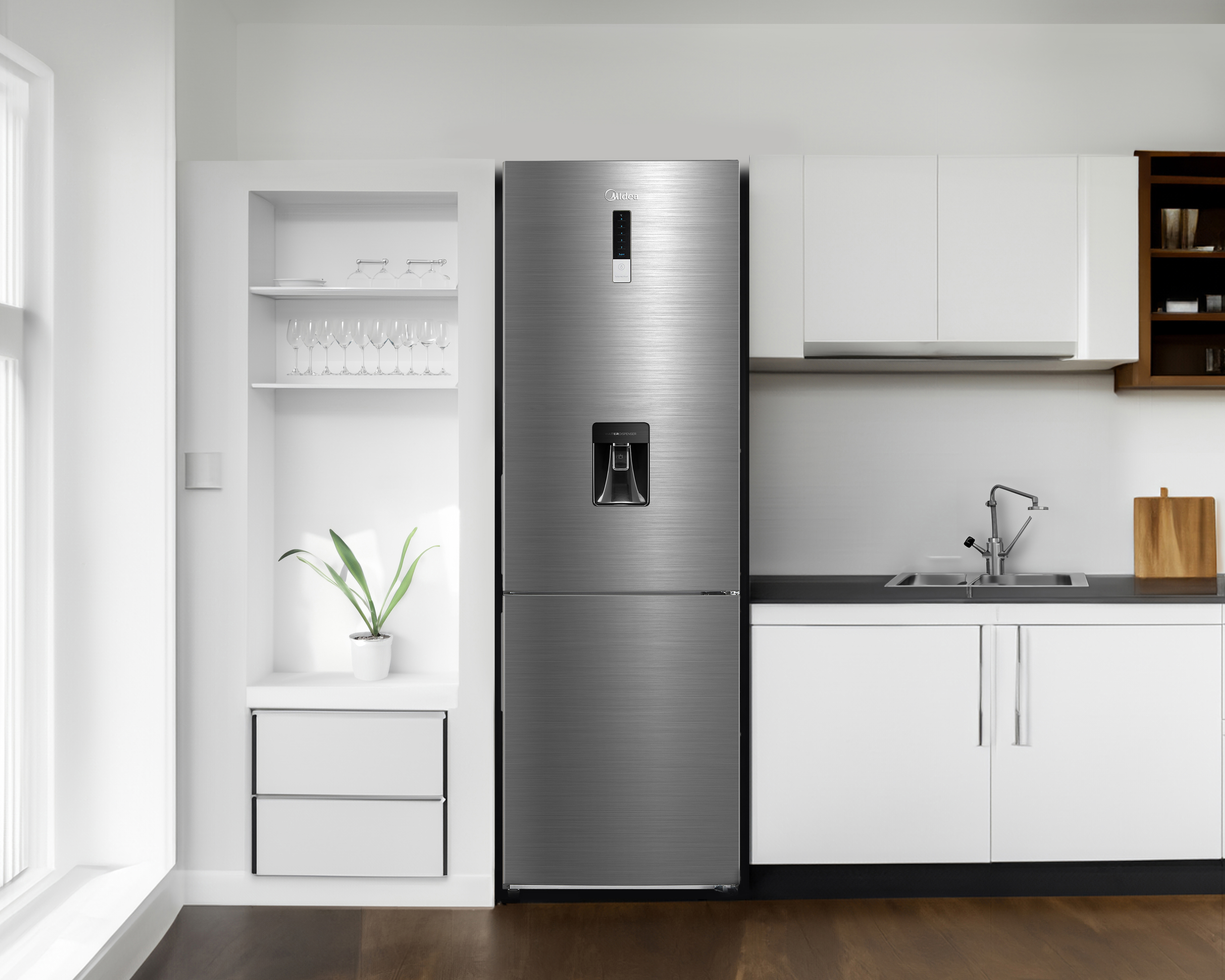 Foto 6 pulgar | Foto 5 | Refrigerador Midea Bottom Mount 11 Pies Plateado MDRB424FGM46W