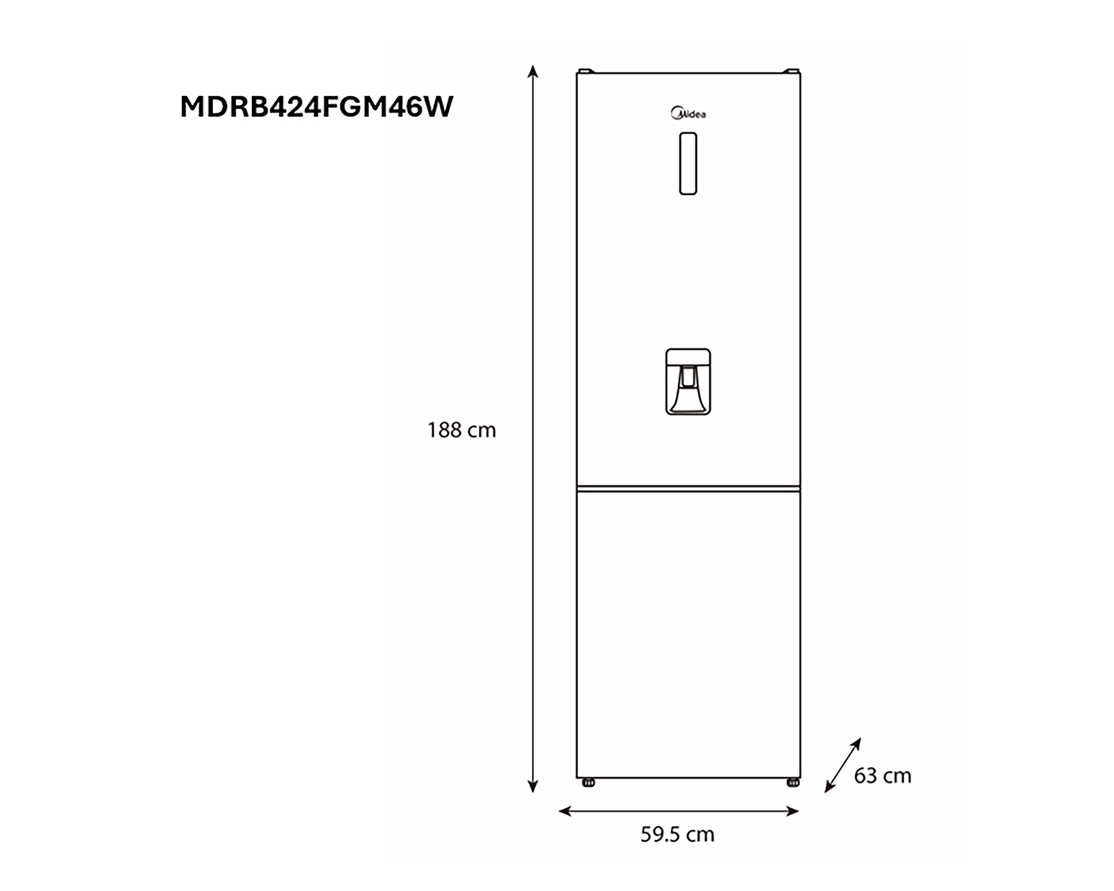 Foto 6 | Foto 6 | Refrigerador Midea Bottom Mount 11 Pies Plateado MDRB424FGM46W