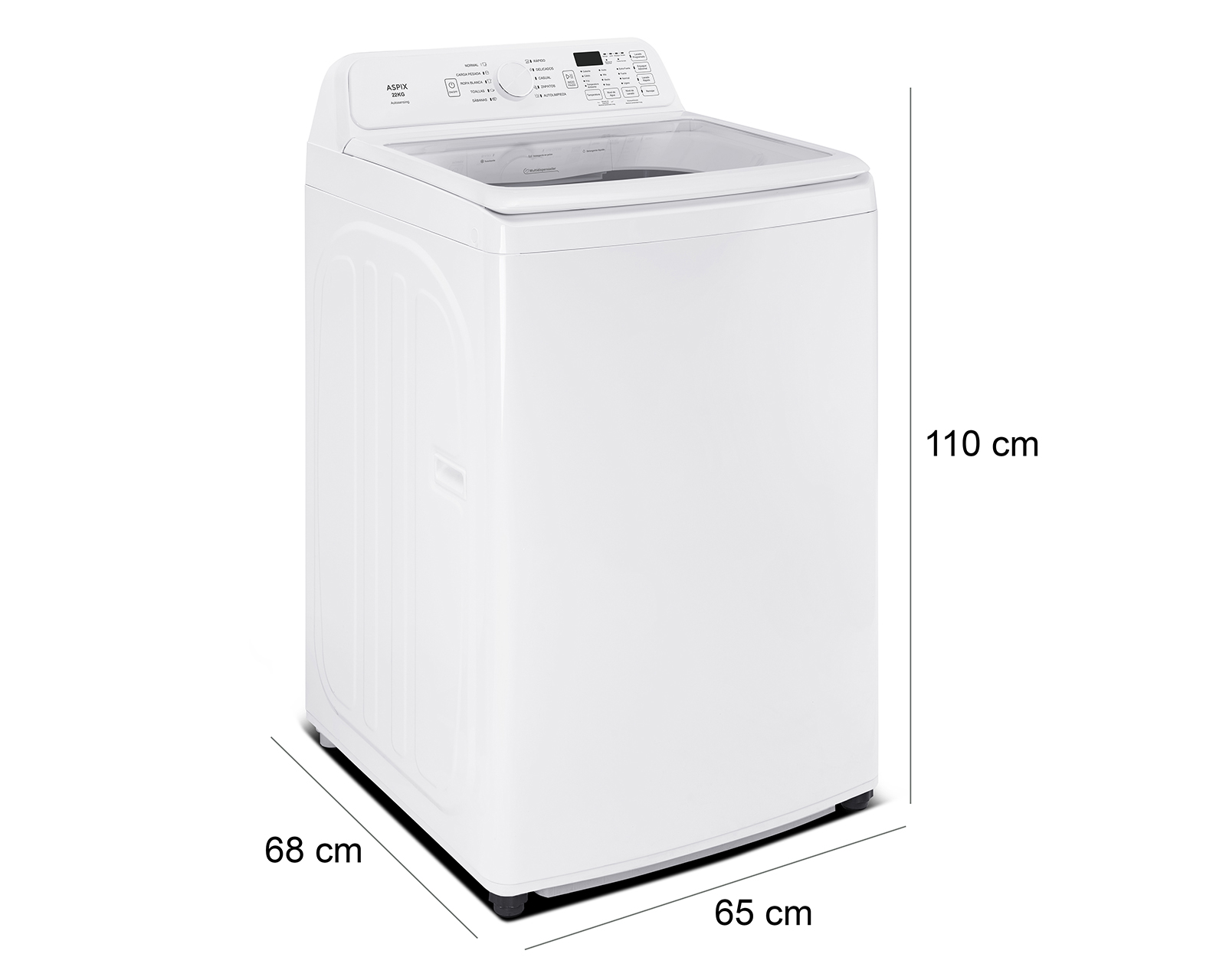 Foto 9 pulgar | Foto 8 | Lavadora Aspix Automática AX25AAW21KVBL 22 kg Blanca