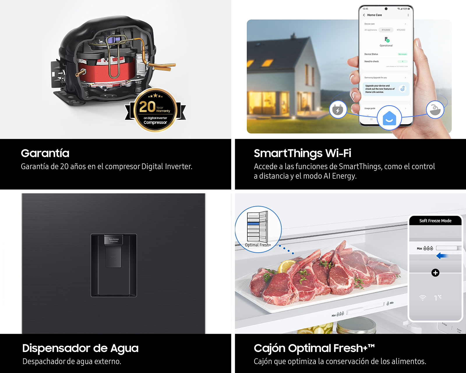 Foto 9 pulgar | Foto 8 | Refrigerador Samsung Top Mount 19 Pies Negro RT53DG6798B1EM