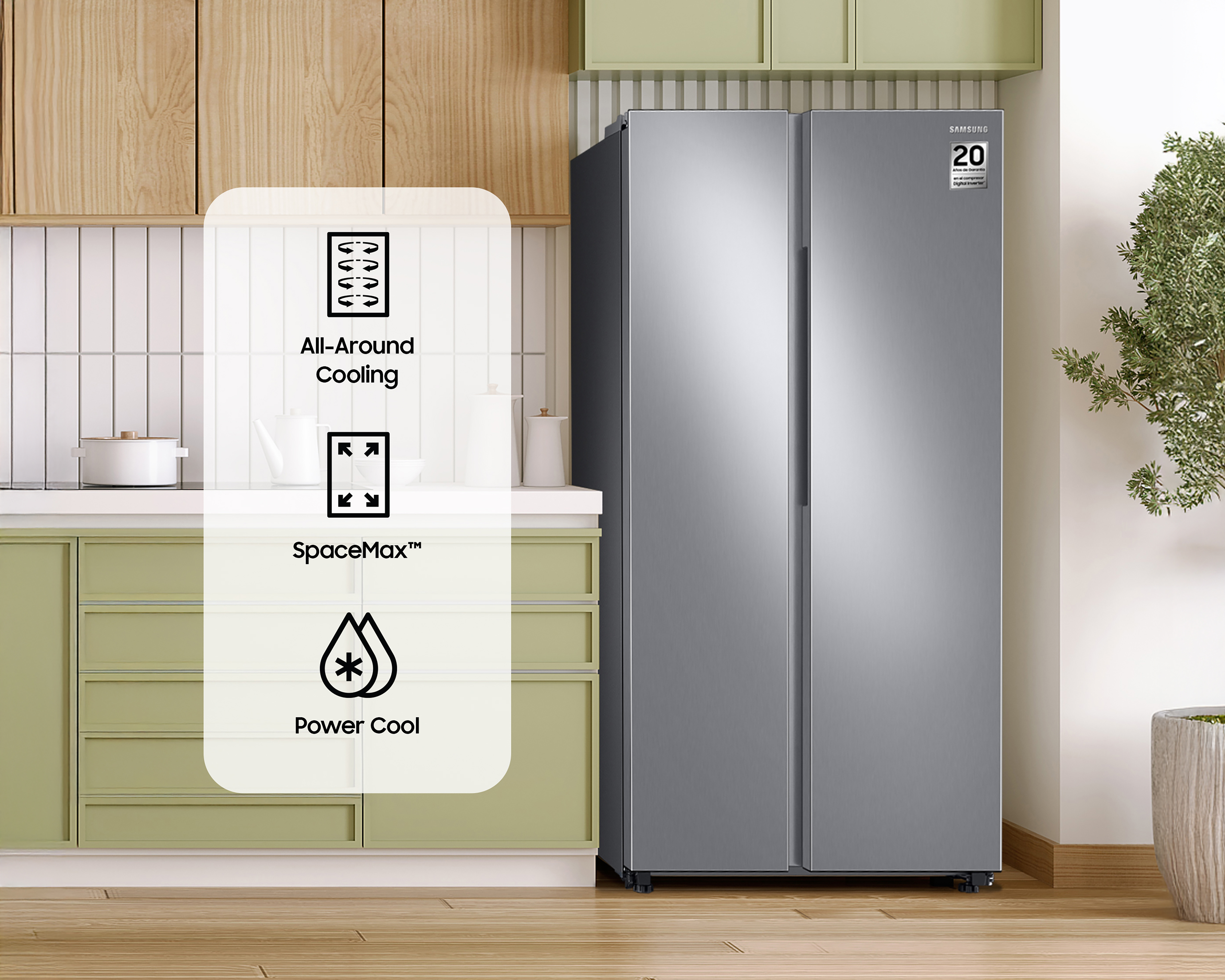 Foto 8 pulgar | Foto 7 | Refrigerador Samsung Side by Side 23 Pies Plateado RS23T5B00S9EM