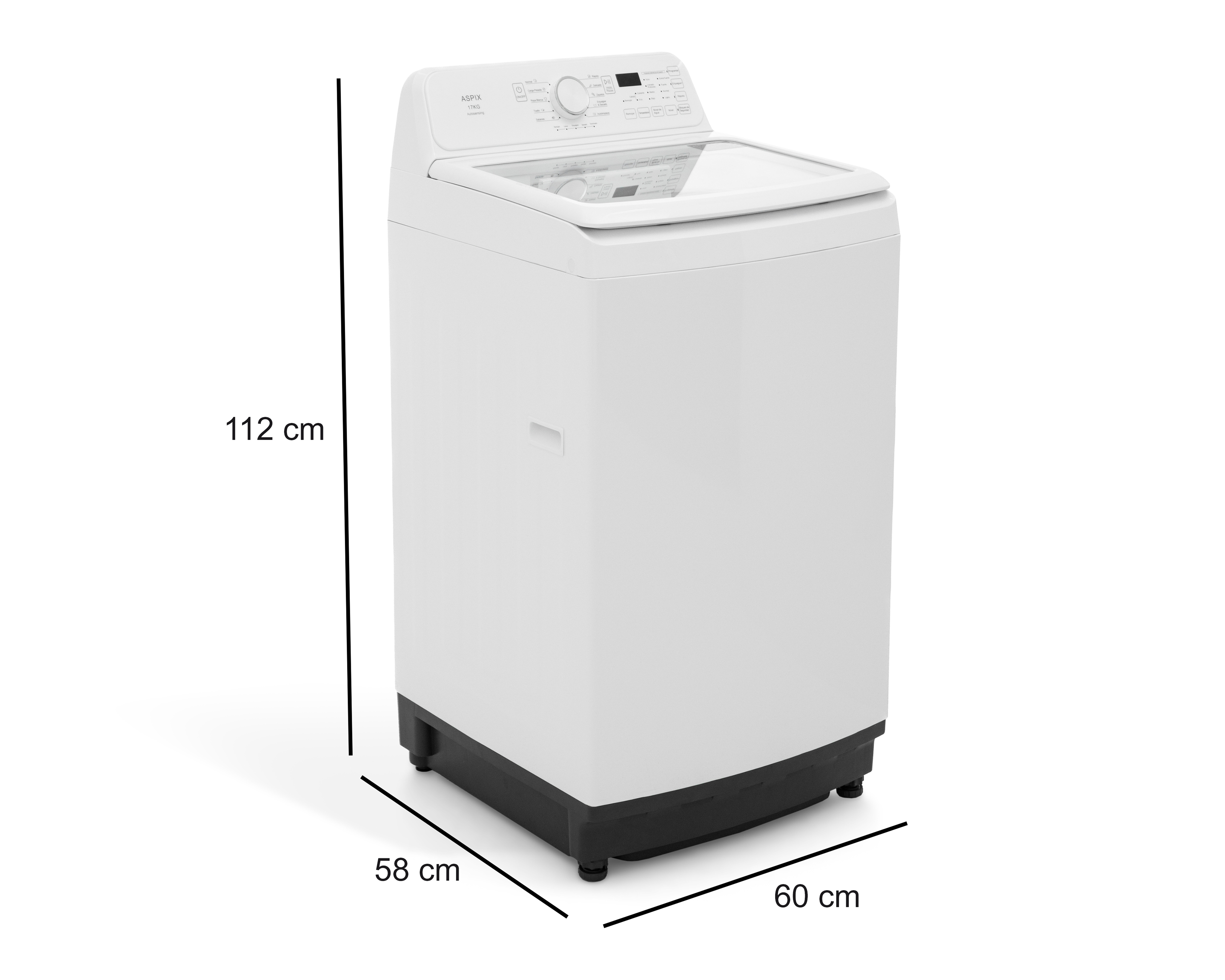 Foto 8 pulgar | Foto 7 | Lavadora Aspix Automática AX25AUW17KBL 17 kg Blanca