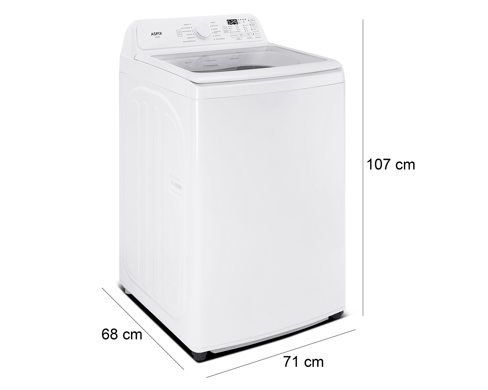 Foto 8 pulgar | Foto 7 | Lavadora Aspix Automática AX25AUW24KBL 24 kg Blanca