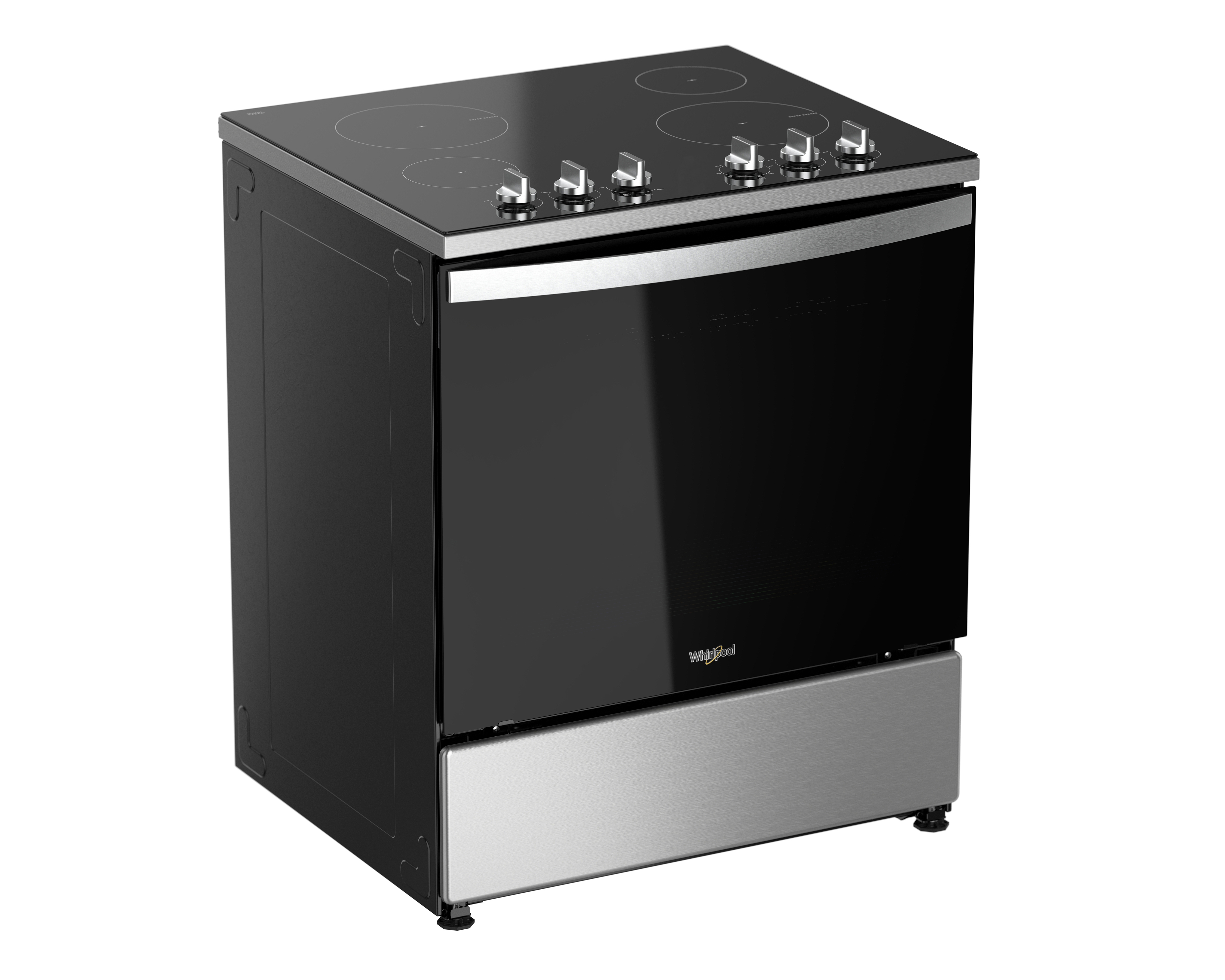 Estufa Whirlpool de Piso 30 Pulgadas con 4 Quemadores Eléctrica WFRE1300D con Horno 3 en 1