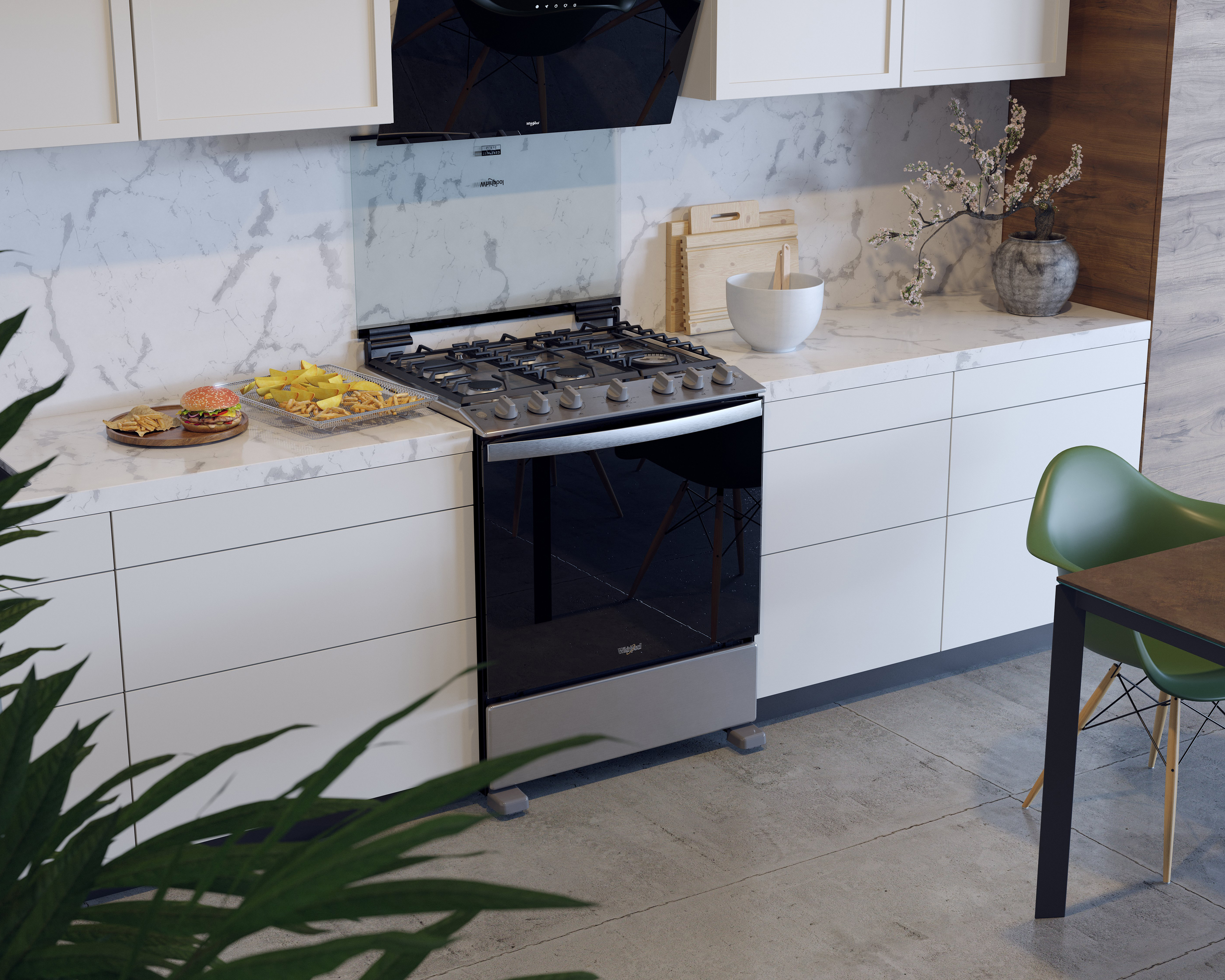Foto 8 | Foto 8 | Estufa Whirlpool de Piso 30 Pulgadas con 6 Quemadores de Gas WFR7050S Función Freidora de Aire