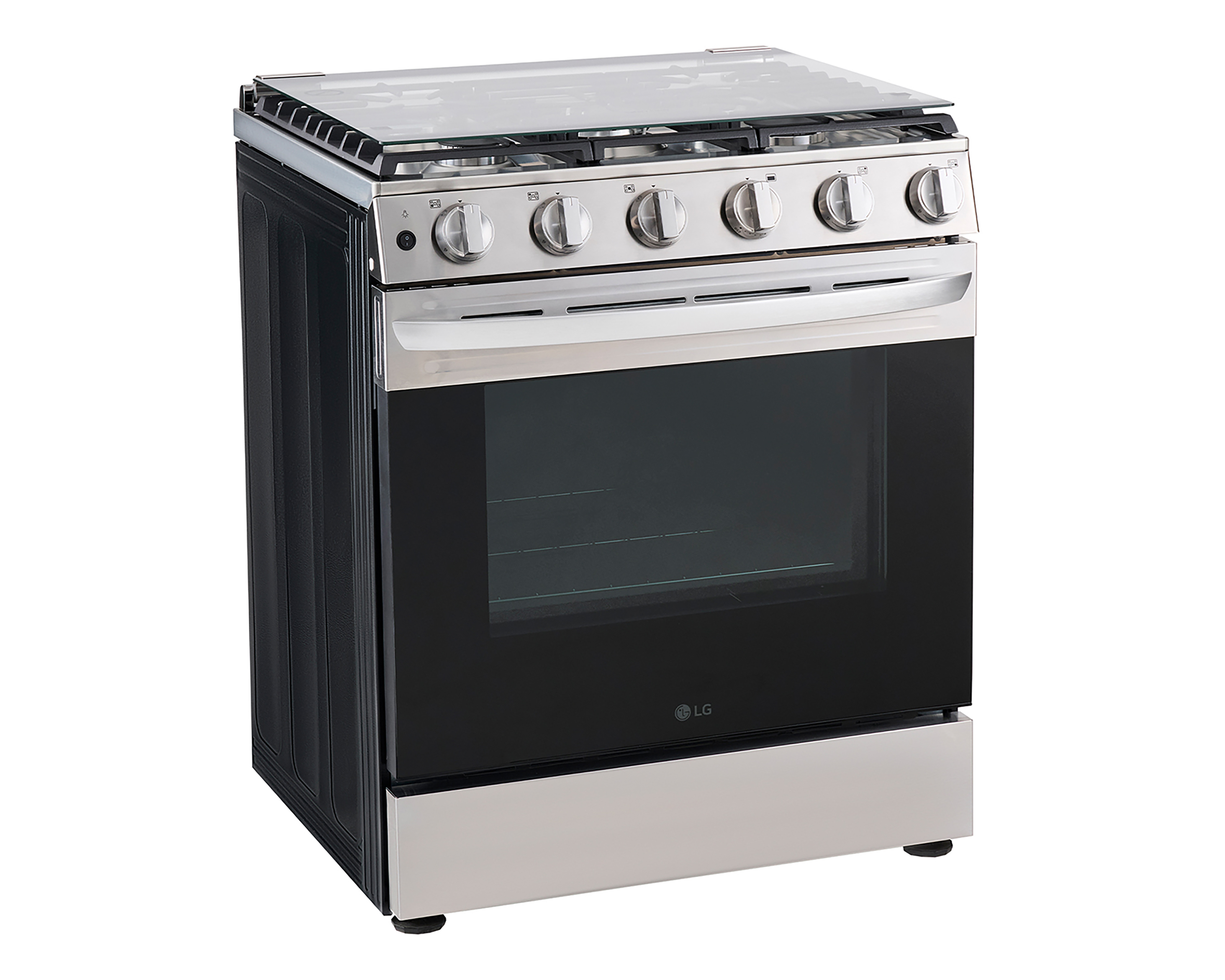 Estufa LG de Piso 30 Pulgadas con 5 Quemadores de Gas LRGL5840S.BSTFGSS Gris Easy Clean