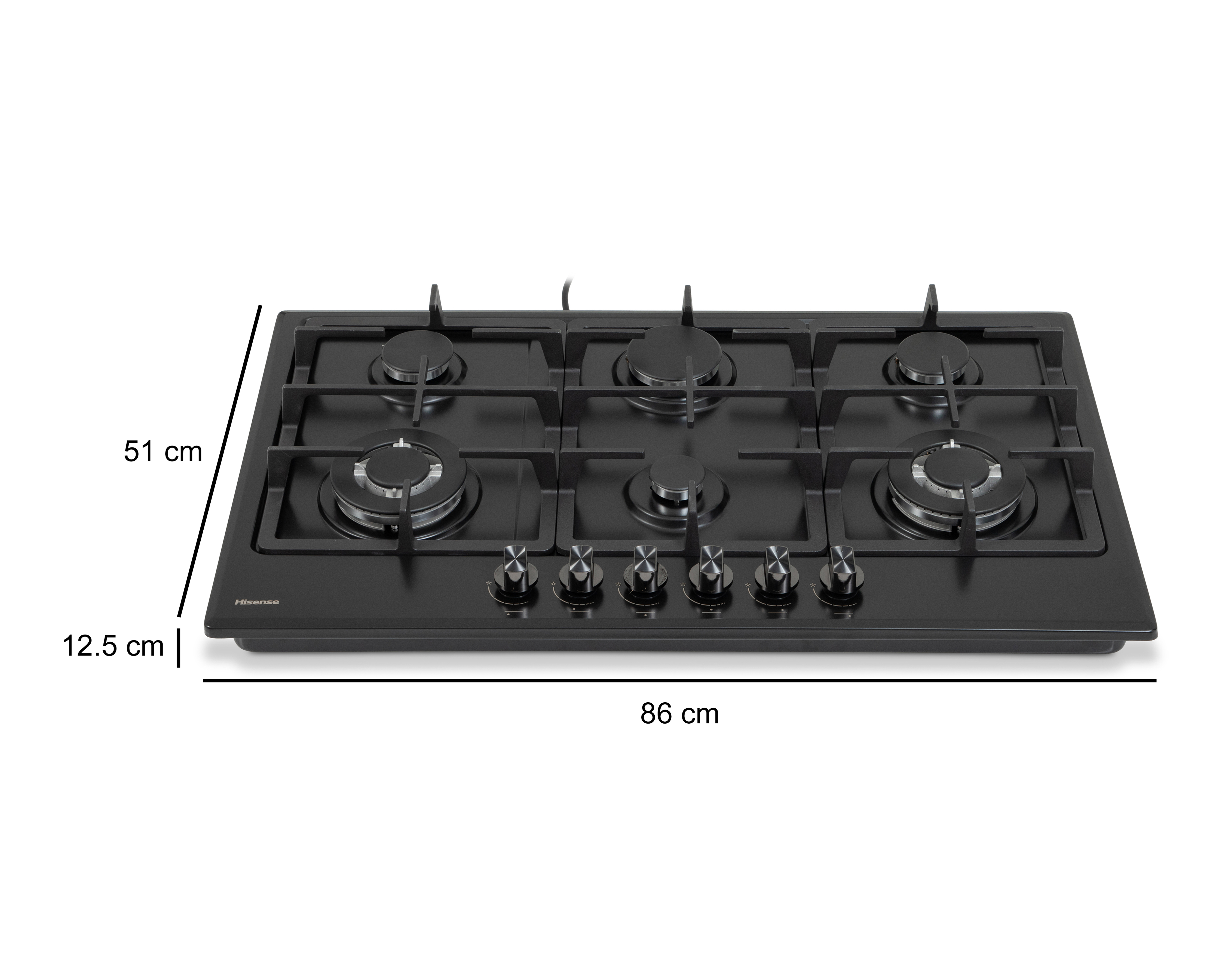 Foto 6 | Foto 6 | Parrilla Empotrable Hisense 96 cm de Gas HGH961BS01 Negra